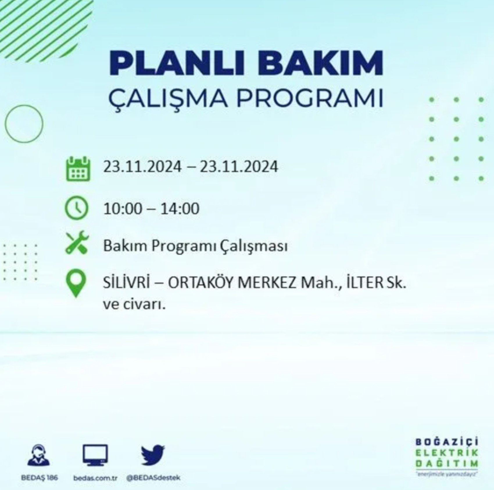 BEDAŞ açıkladı... İstanbul'da elektrik kesintisi: 23 Kasım'da hangi mahalleler etkilenecek?