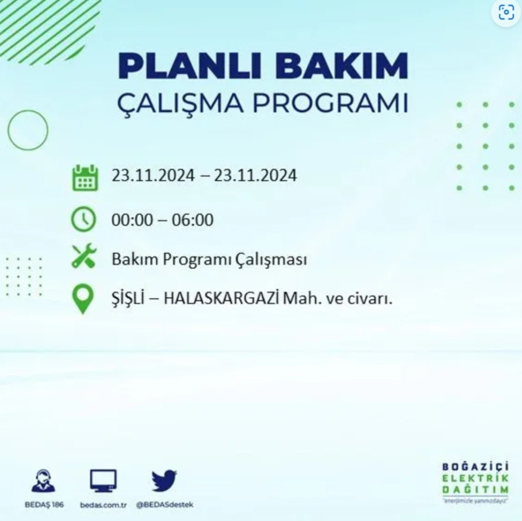 BEDAŞ açıkladı... İstanbul'da elektrik kesintisi: 23 Kasım'da hangi mahalleler etkilenecek?