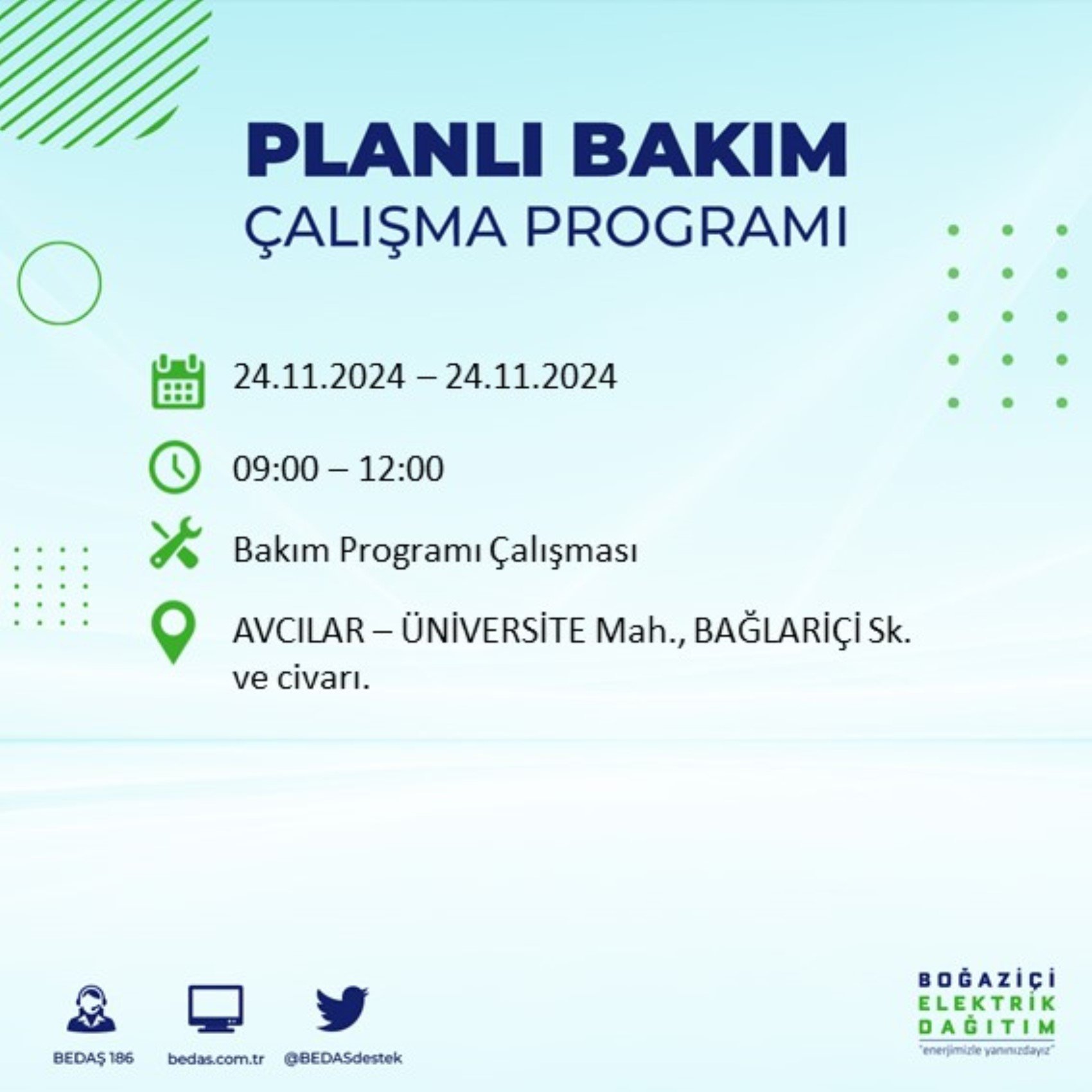 BEDAŞ açıkladı... İstanbul'da elektrik kesintisi: 24 Kasım'da hangi mahalleler etkilenecek?