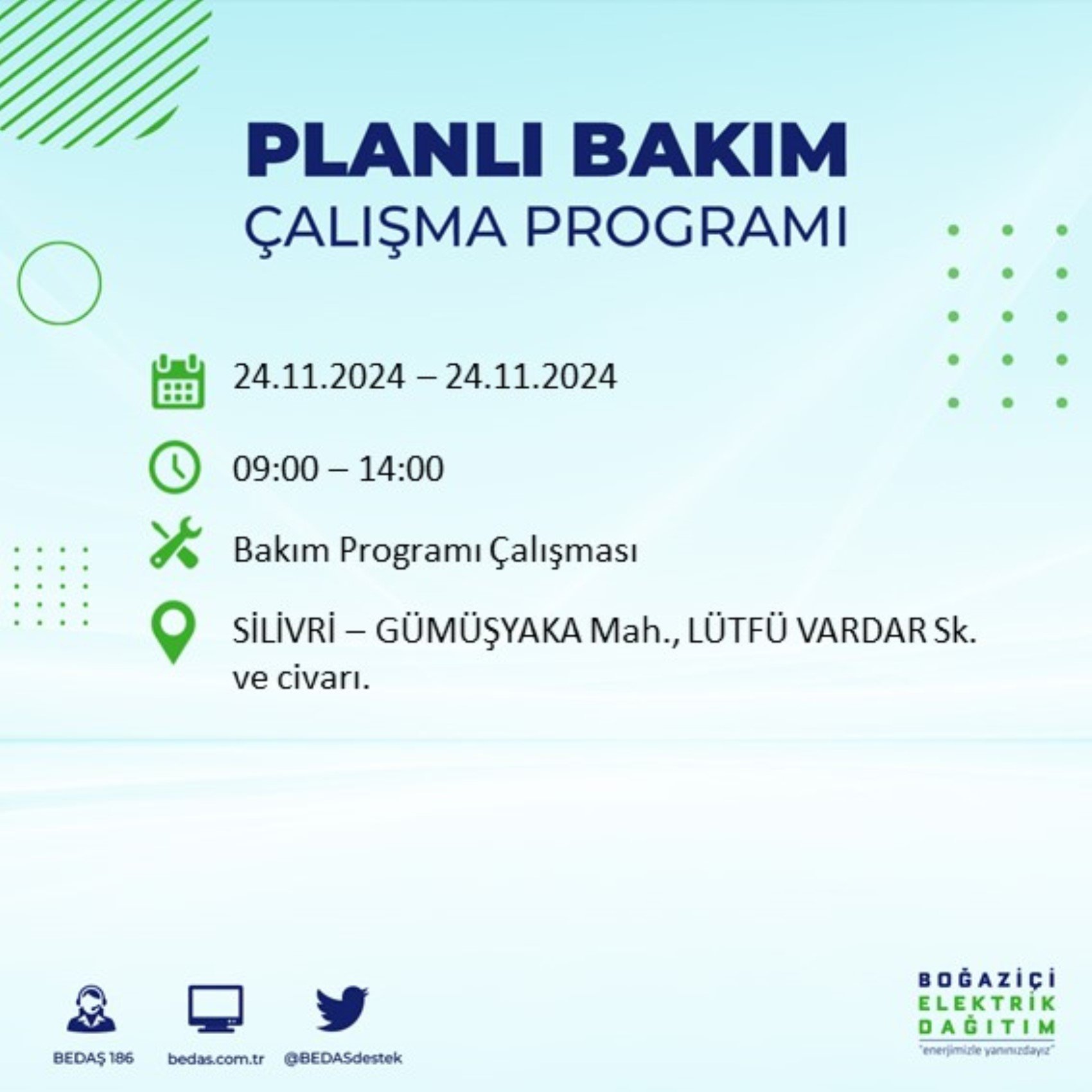 BEDAŞ açıkladı... İstanbul'da elektrik kesintisi: 24 Kasım'da hangi mahalleler etkilenecek?