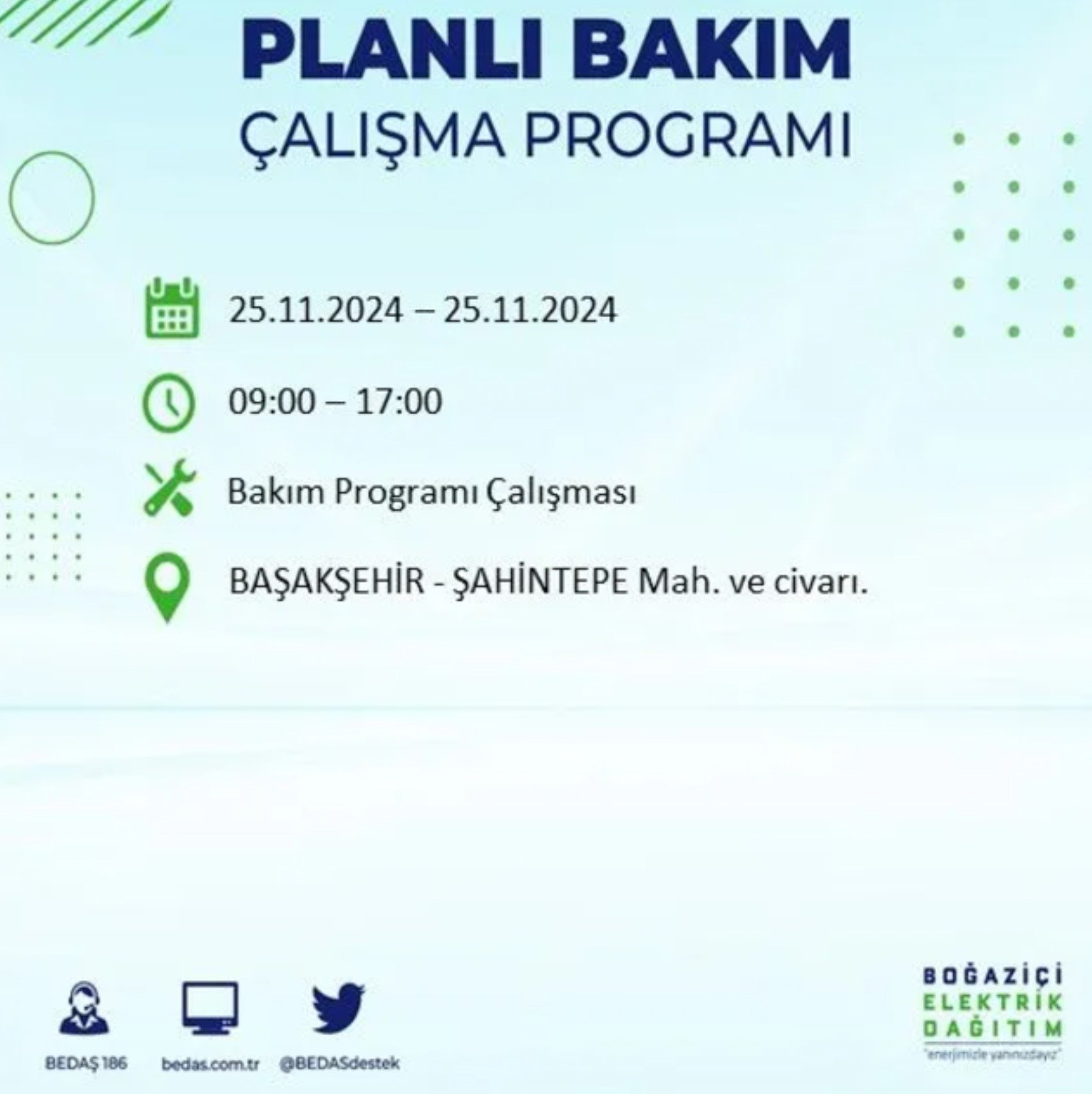 BEDAŞ açıkladı... İstanbul'da elektrik kesintisi: 25 Kasım'da hangi mahalleler etkilenecek?