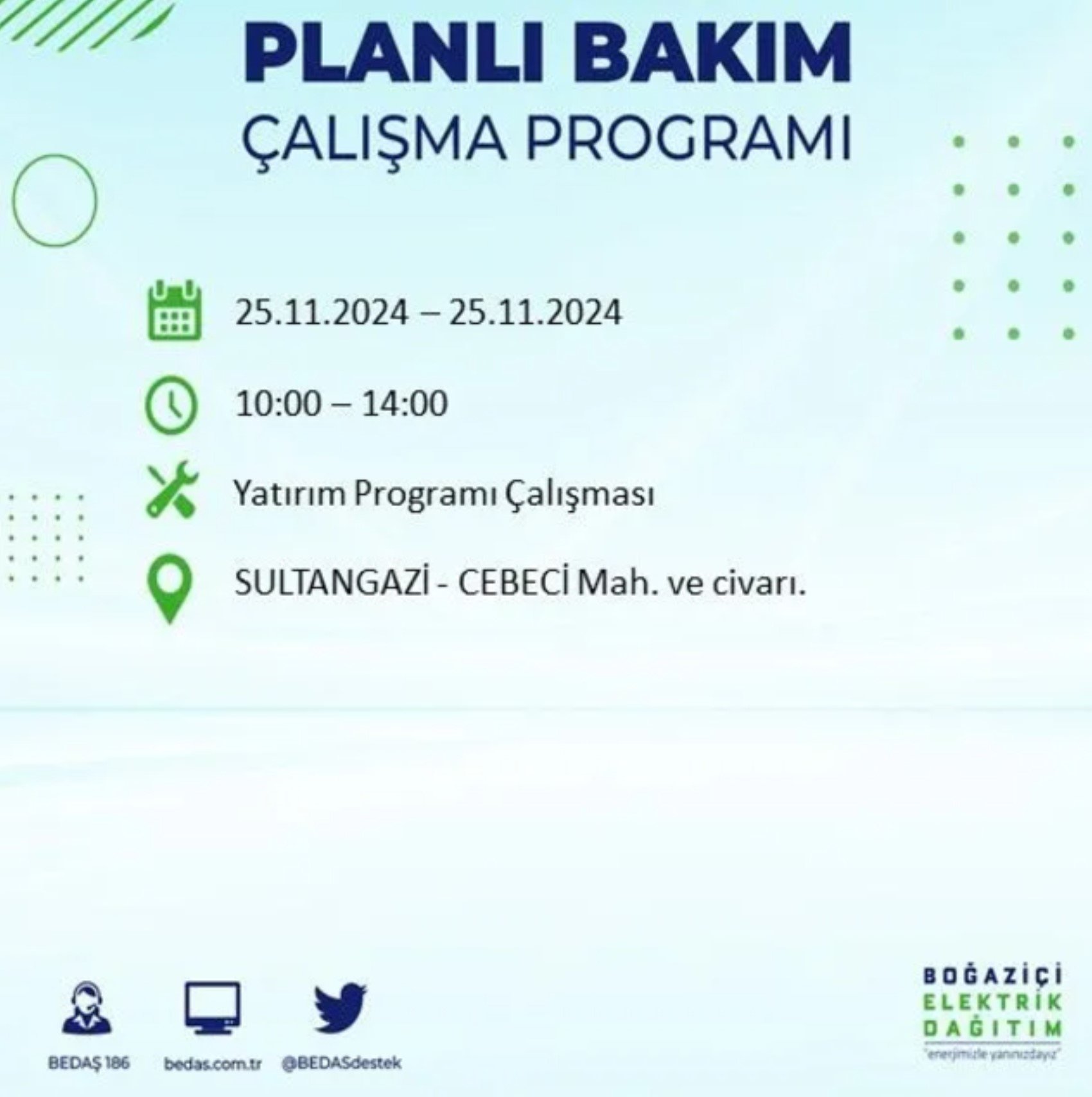 BEDAŞ açıkladı... İstanbul'da elektrik kesintisi: 25 Kasım'da hangi mahalleler etkilenecek?