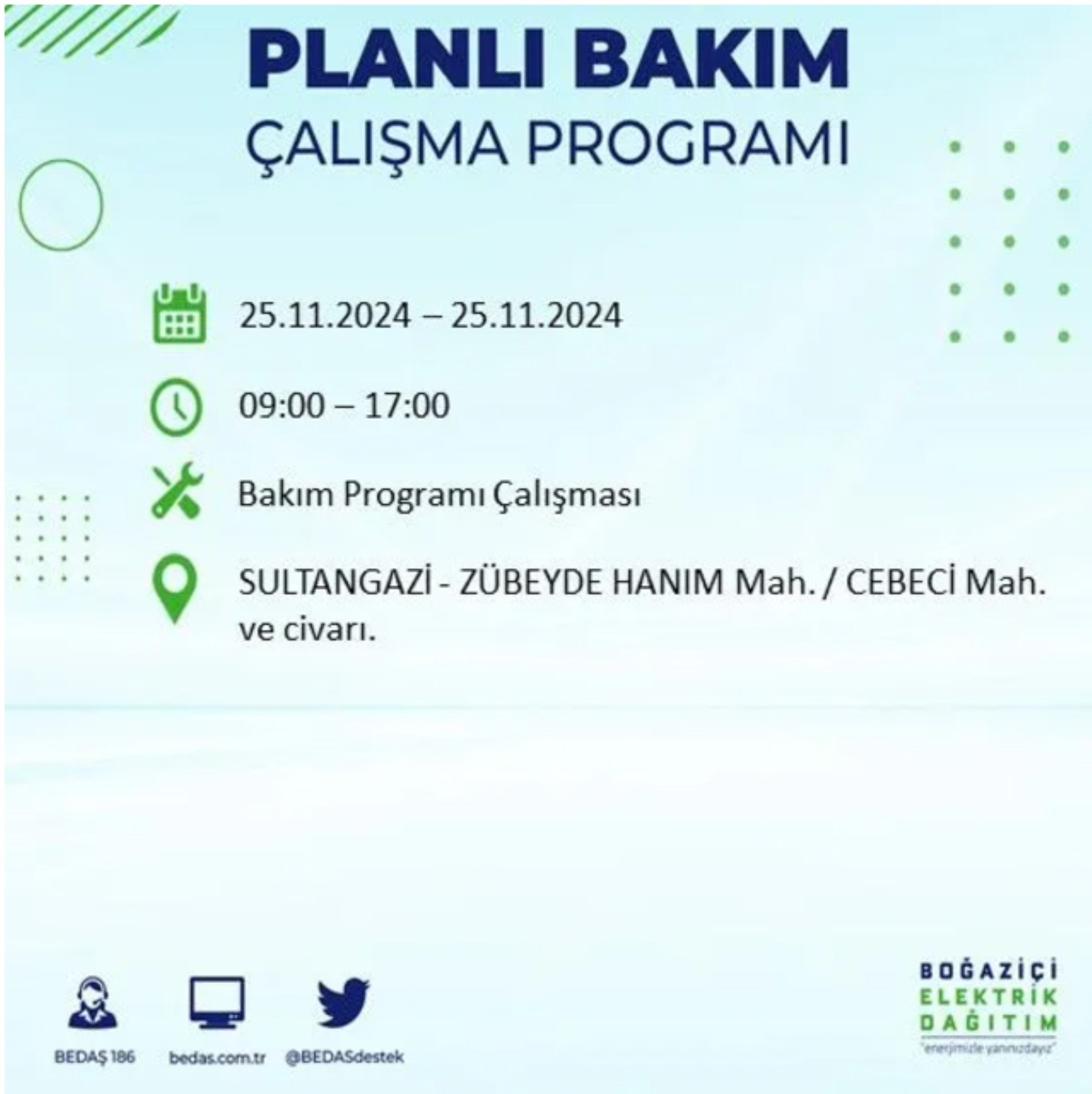 BEDAŞ açıkladı... İstanbul'da elektrik kesintisi: 25 Kasım'da hangi mahalleler etkilenecek?