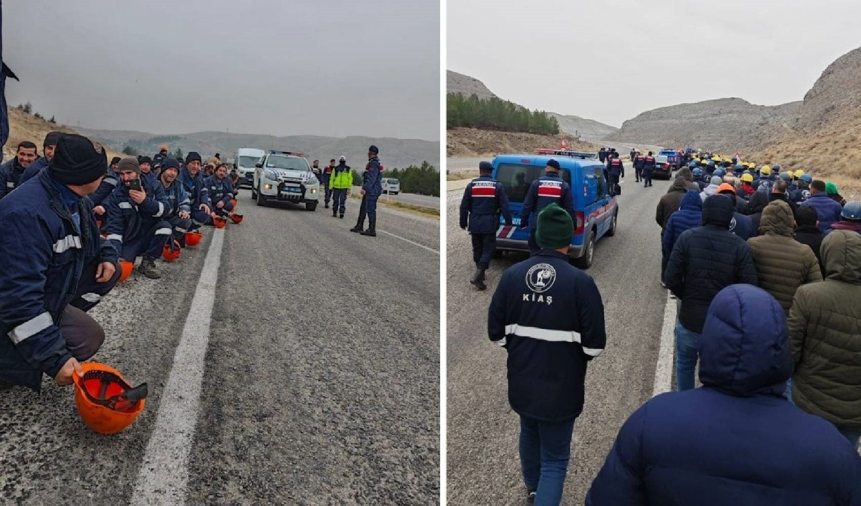 Çayırhan maden işçileri Hazine ve Maliye Bakanlığı'na yürüyüşe geçti