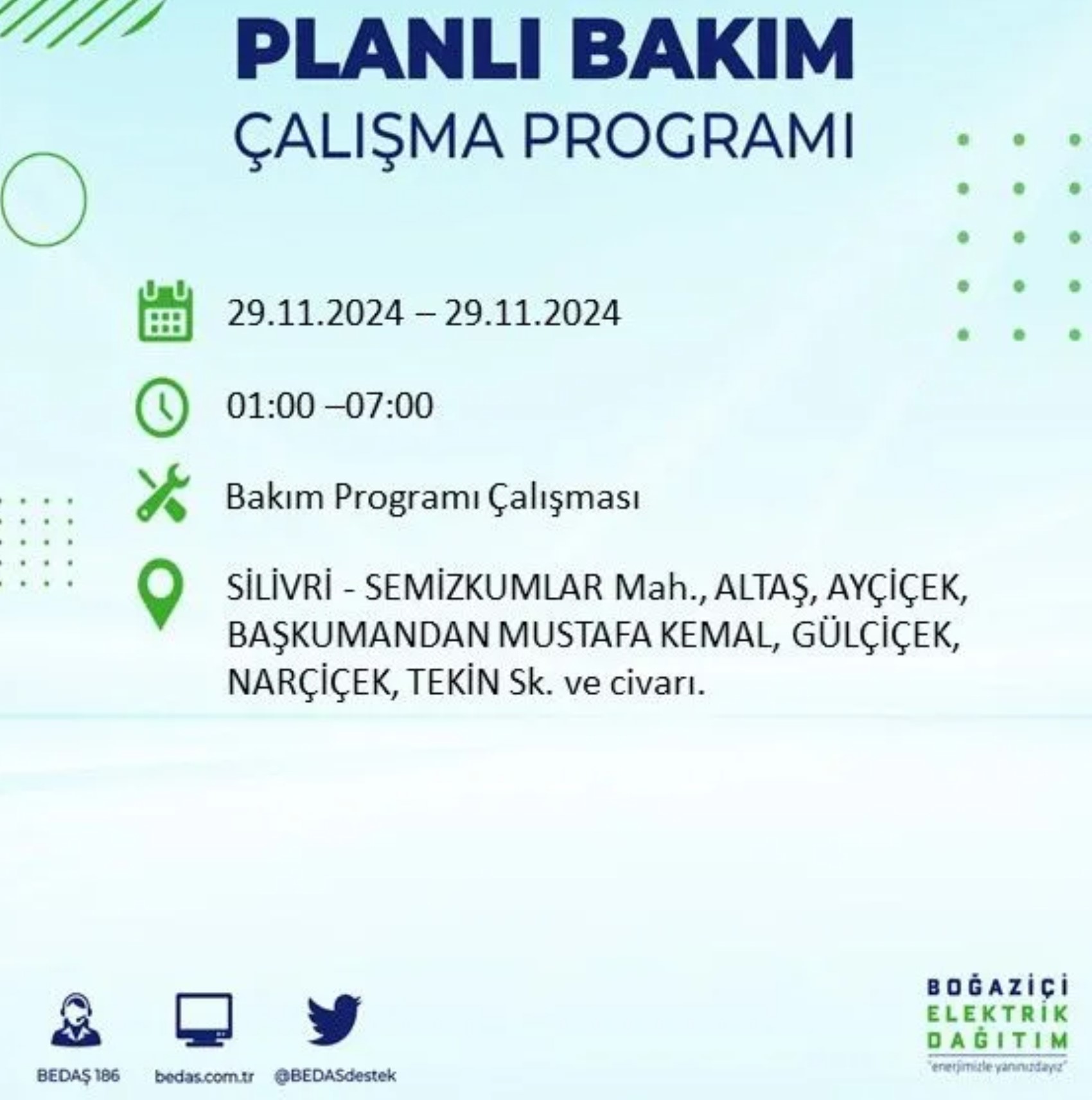 BEDAŞ ha annunciato... Interruzione di corrente a Istanbul: quali quartieri saranno interessati il 29 novembre?