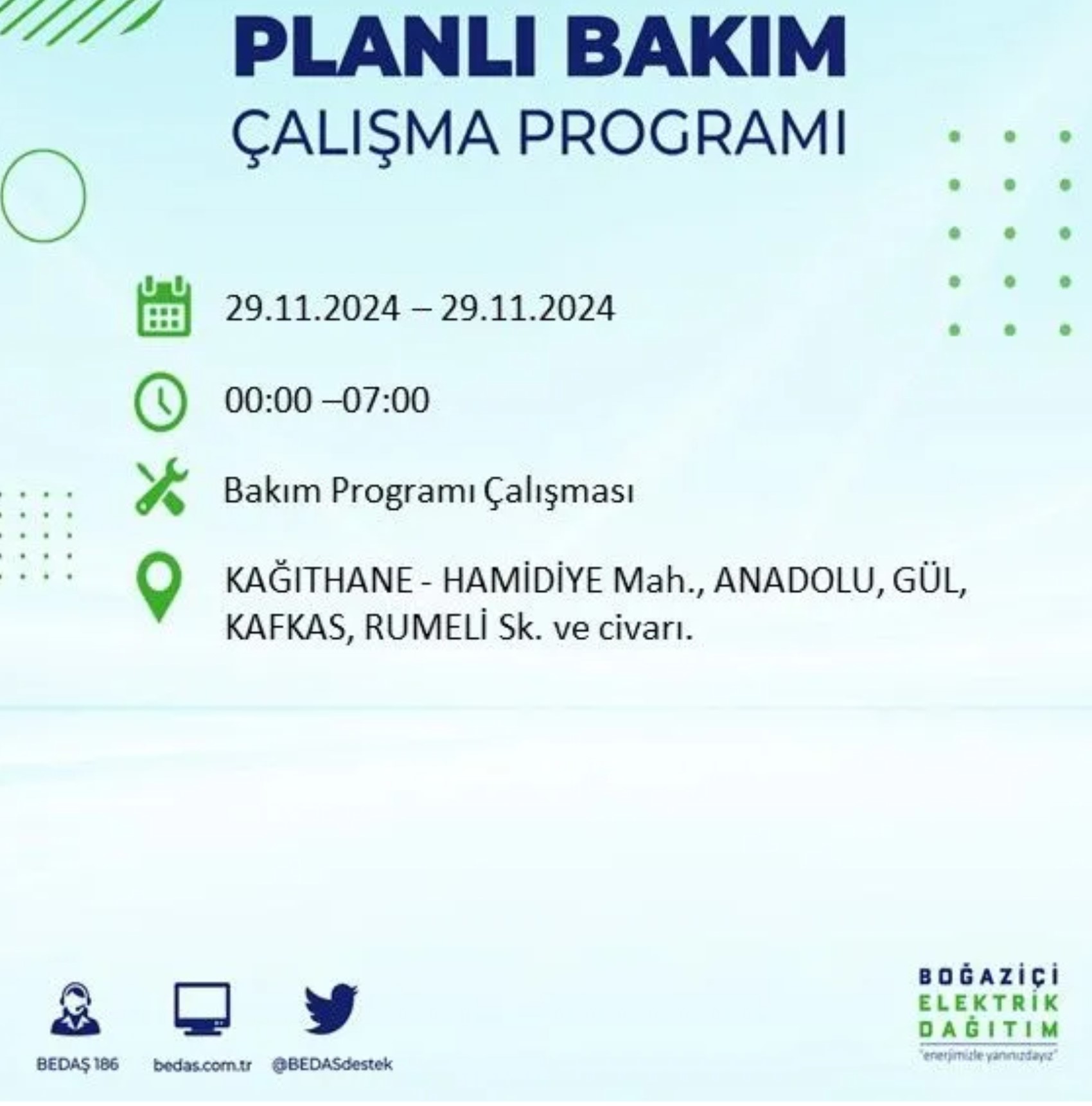 BEDAŞ ha annunciato... Interruzione di corrente a Istanbul: quali quartieri saranno interessati il 29 novembre?