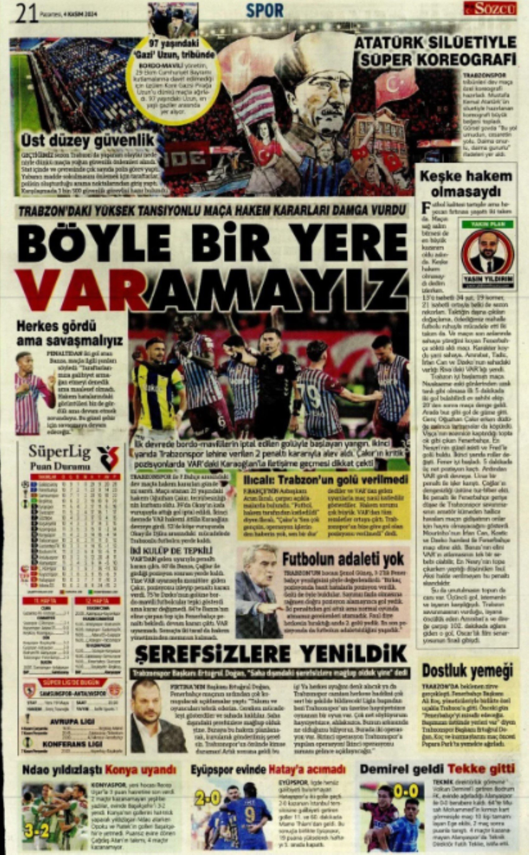 Fenerbahçe-Trabzonspor maç sonucu manşetlerde! Hangi gazete nasıl gördü? İşte günün spor manşetleri...