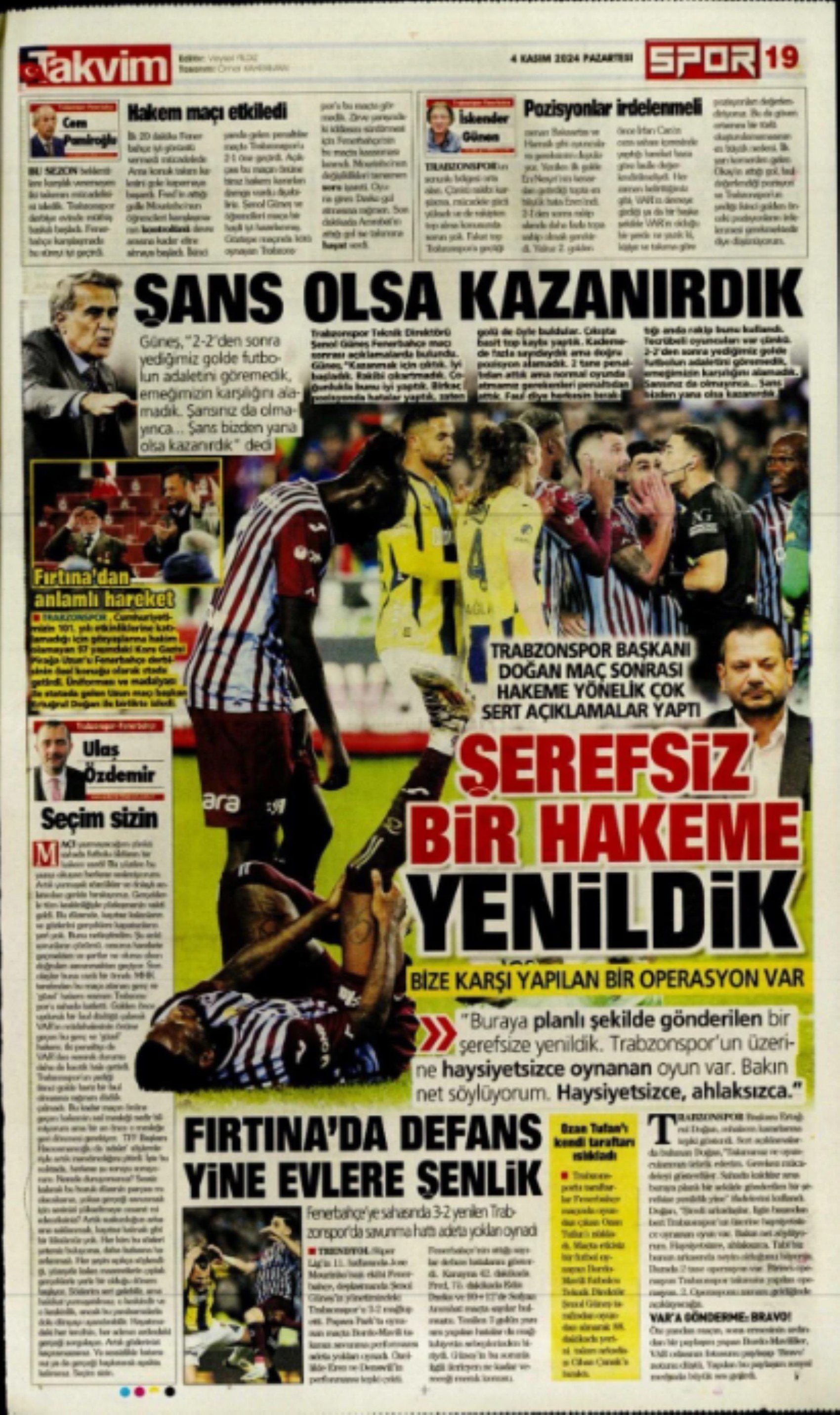 Fenerbahçe-Trabzonspor maç sonucu manşetlerde! Hangi gazete nasıl gördü? İşte günün spor manşetleri...