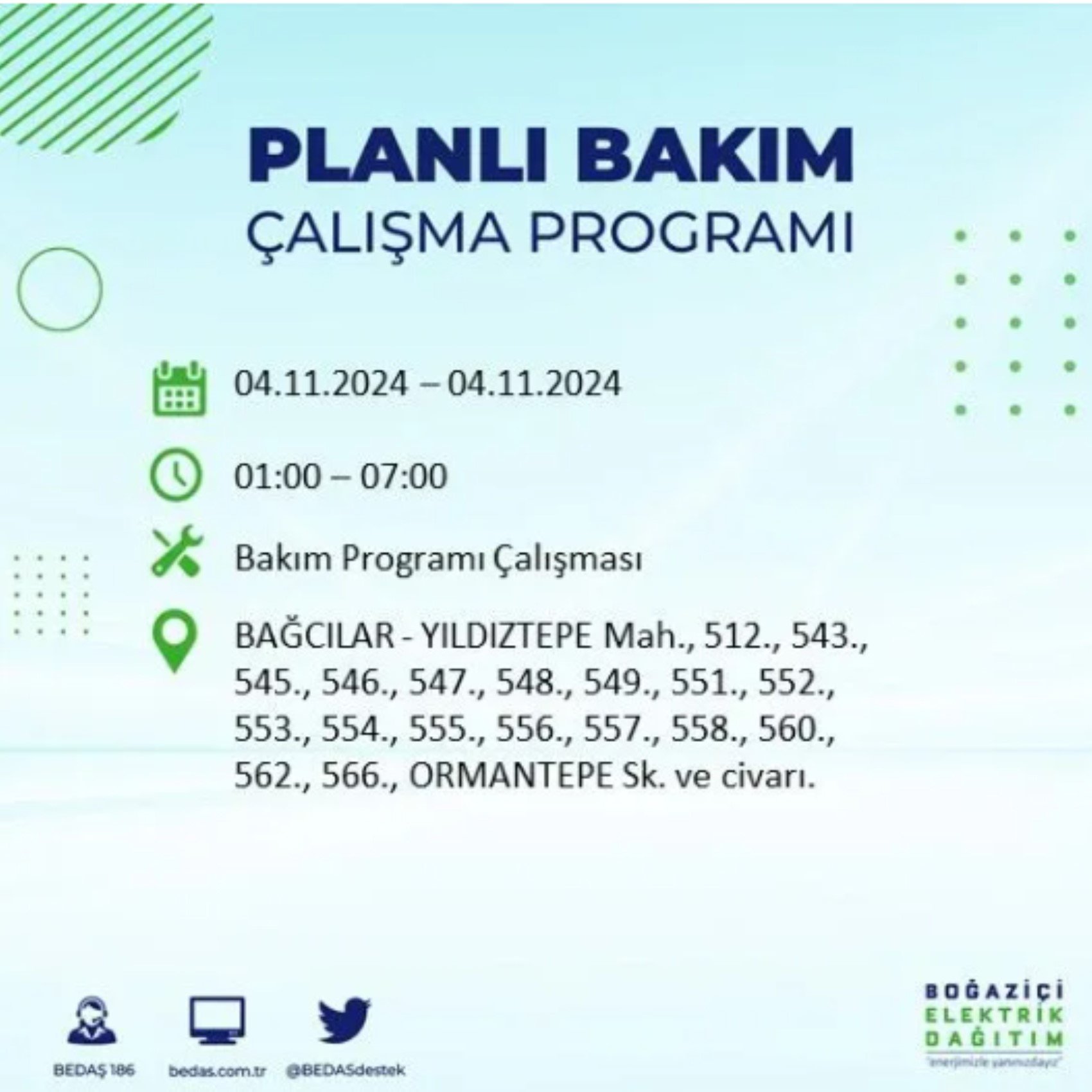 İstanbul'da elektrik kesintisi: 4 Kasım'da hangi mahalleler etkilenecek?