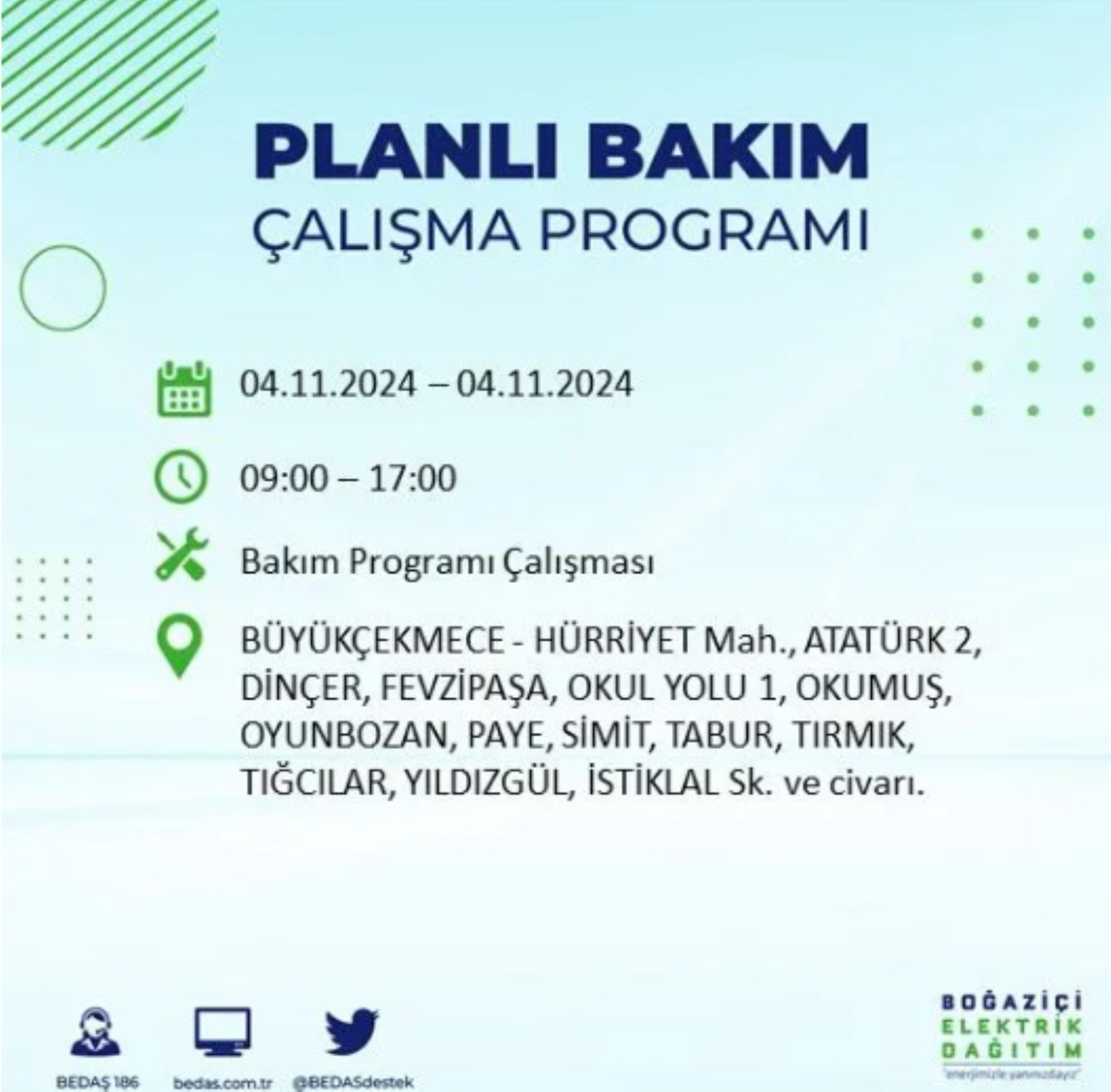 İstanbul'da elektrik kesintisi: 4 Kasım'da hangi mahalleler etkilenecek?