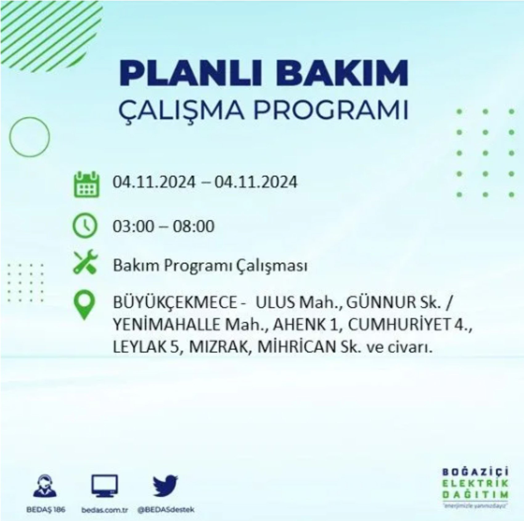 İstanbul'da elektrik kesintisi: 4 Kasım'da hangi mahalleler etkilenecek?