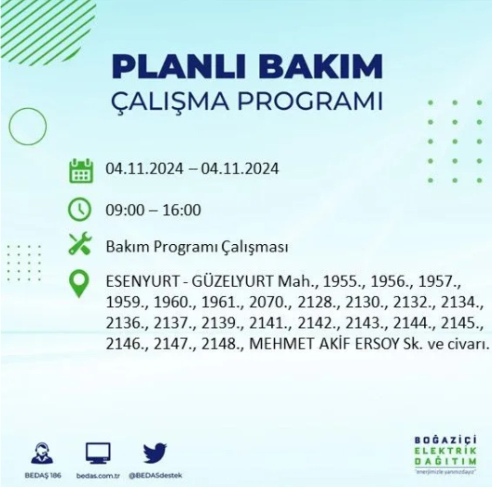 İstanbul'da elektrik kesintisi: 4 Kasım'da hangi mahalleler etkilenecek?