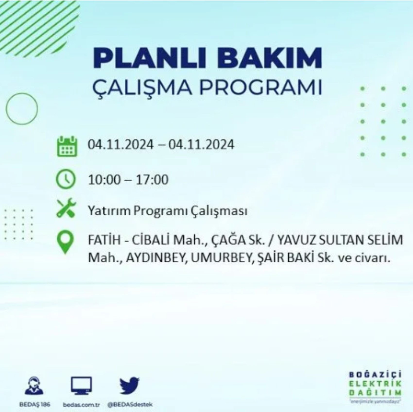 İstanbul'da elektrik kesintisi: 4 Kasım'da hangi mahalleler etkilenecek?