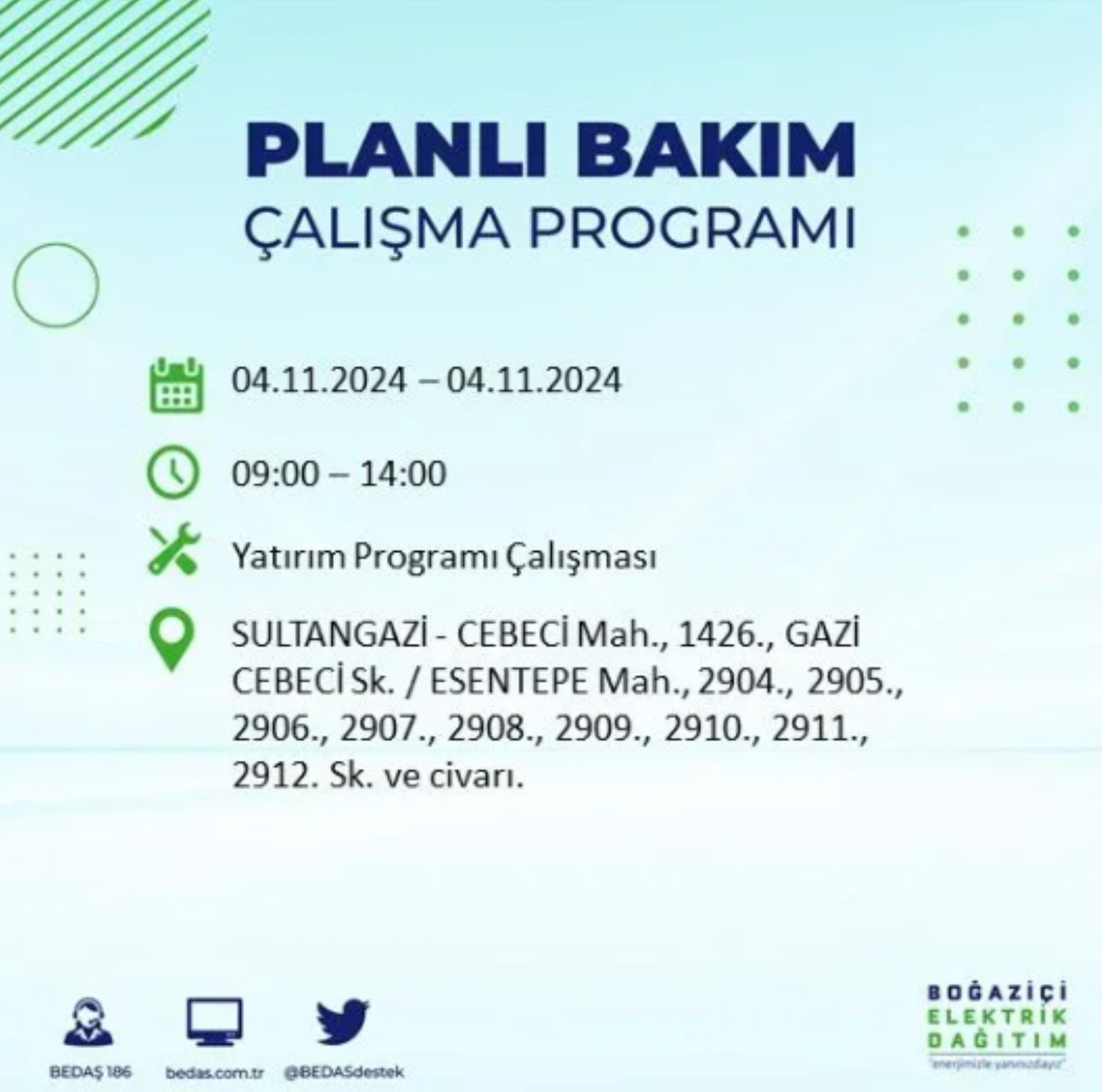 İstanbul'da elektrik kesintisi: 4 Kasım'da hangi mahalleler etkilenecek?