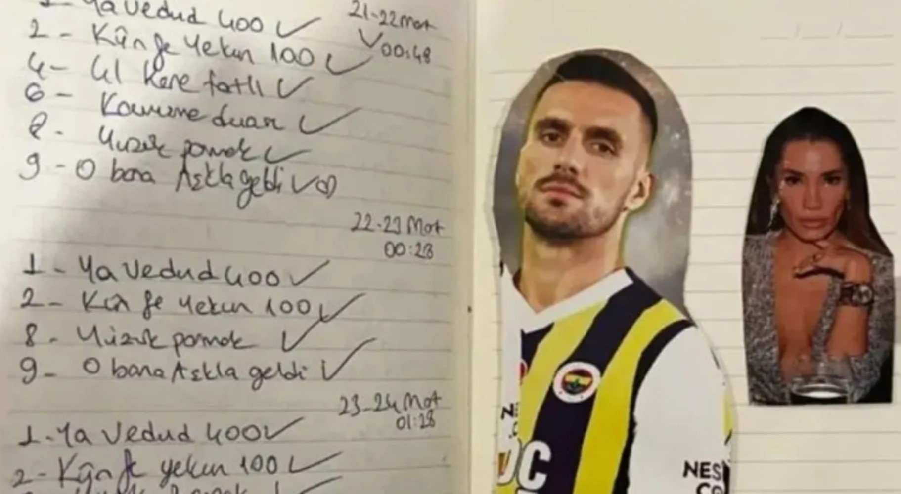 Instagram fenomeni Canan Çetin'den Dusan Tadic'e bağlama büyüsü: Defterinde fotoğrafları ortaya çıktı