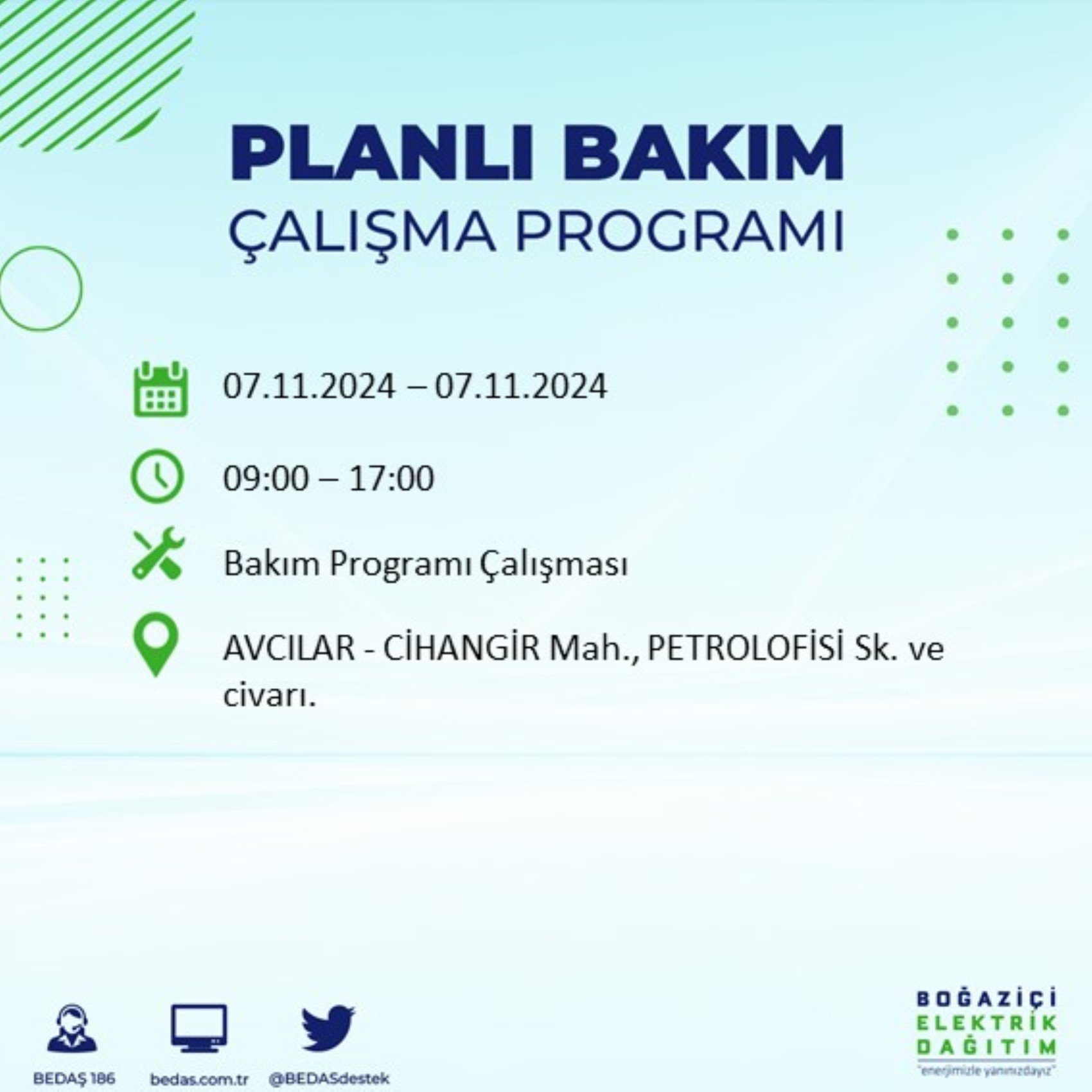 BEDAŞ açıkladı... İstanbul'da elektrik kesintisi: 7 Kasım'da hangi mahalleler etkilenecek?