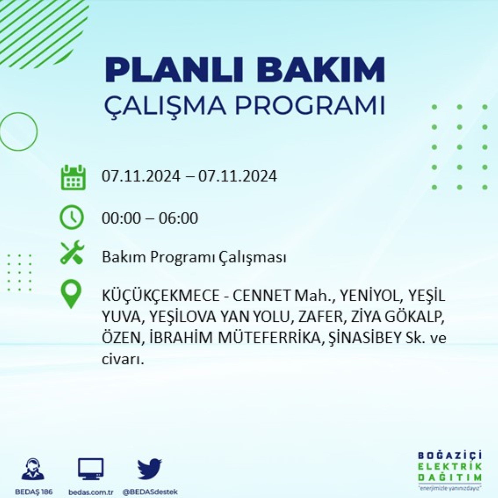 BEDAŞ açıkladı... İstanbul'da elektrik kesintisi: 7 Kasım'da hangi mahalleler etkilenecek?