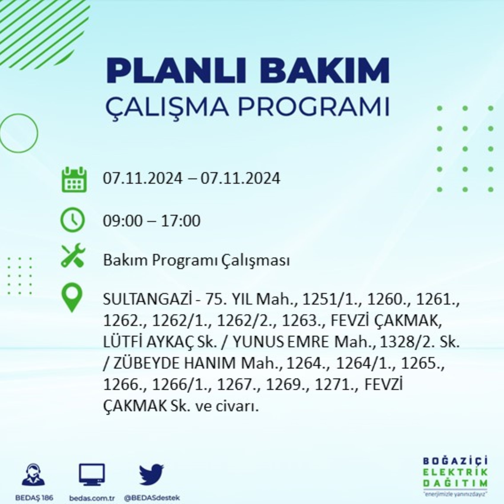 BEDAŞ açıkladı... İstanbul'da elektrik kesintisi: 7 Kasım'da hangi mahalleler etkilenecek?