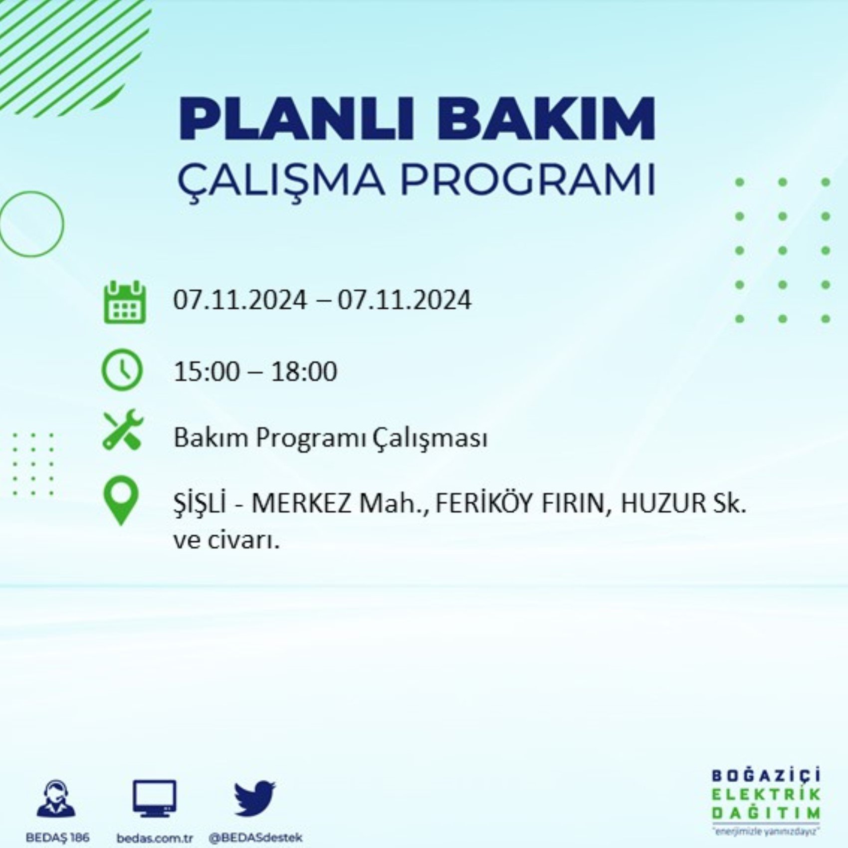 BEDAŞ açıkladı... İstanbul'da elektrik kesintisi: 7 Kasım'da hangi mahalleler etkilenecek?