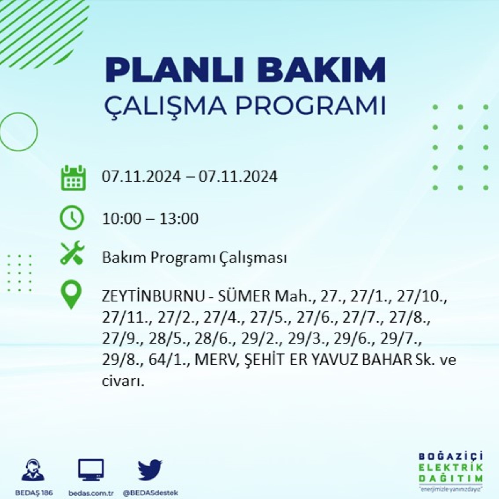 BEDAŞ açıkladı... İstanbul'da elektrik kesintisi: 7 Kasım'da hangi mahalleler etkilenecek?