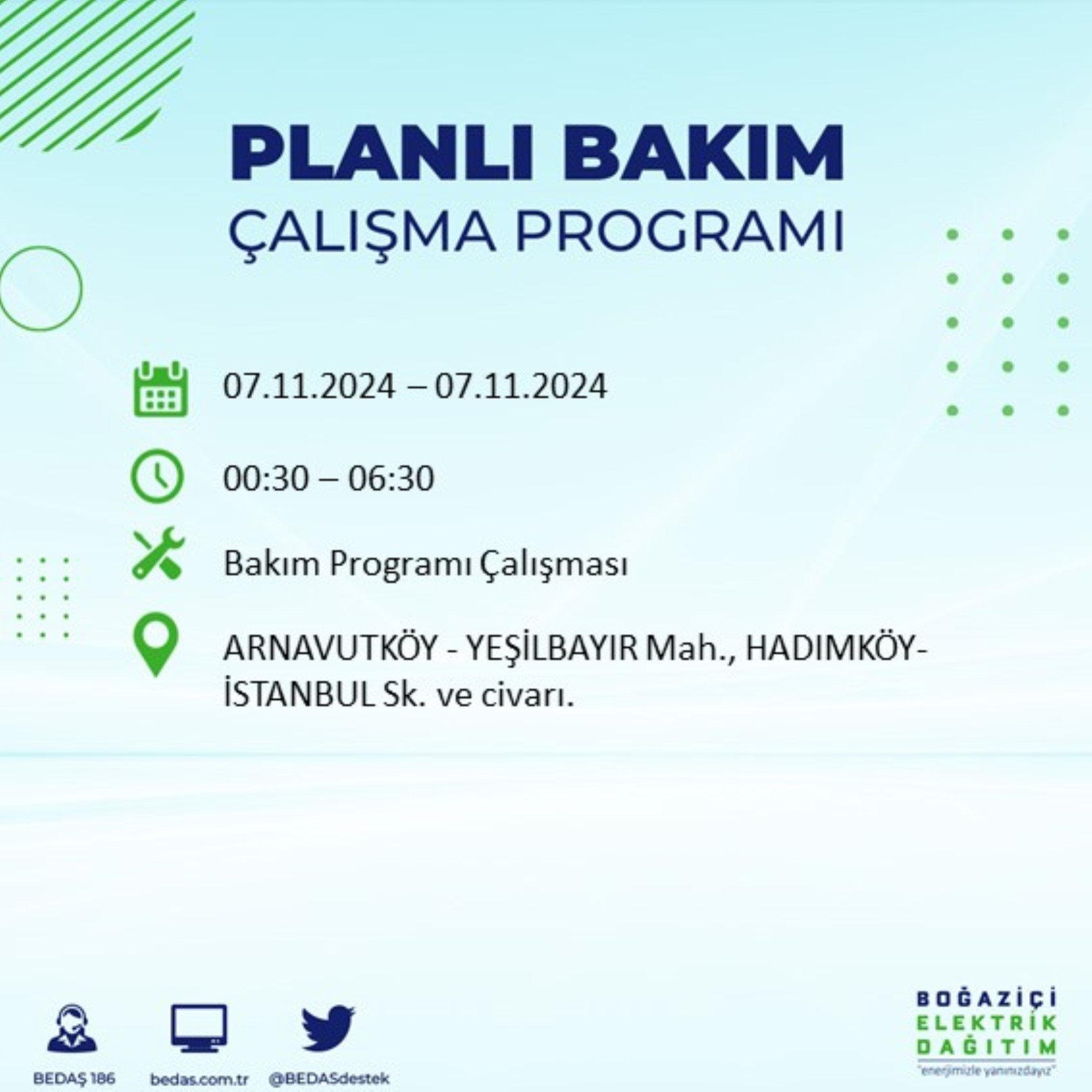 BEDAŞ açıkladı... İstanbul'da elektrik kesintisi: 7 Kasım'da hangi mahalleler etkilenecek?