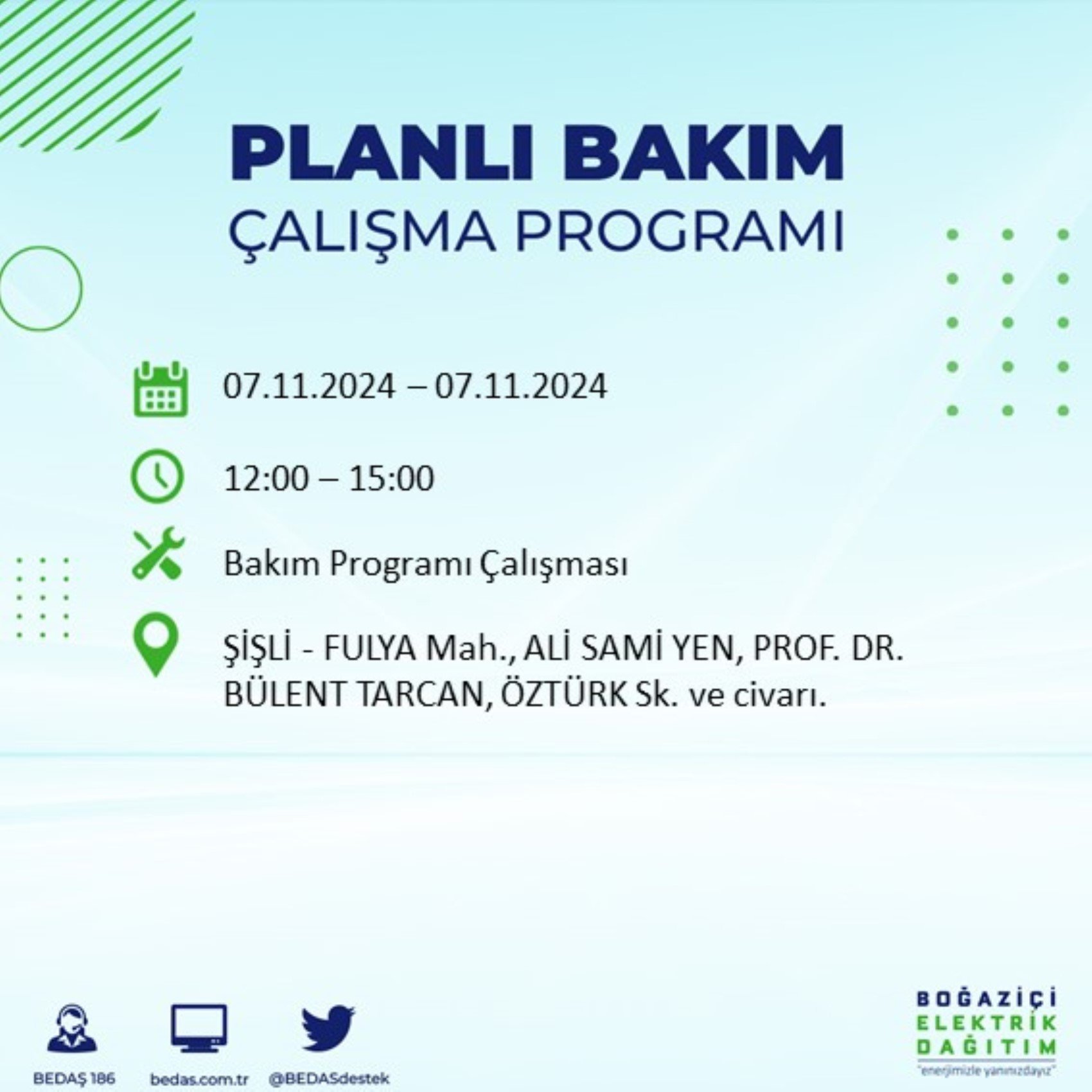 BEDAŞ açıkladı... İstanbul'da elektrik kesintisi: 7 Kasım'da hangi mahalleler etkilenecek?