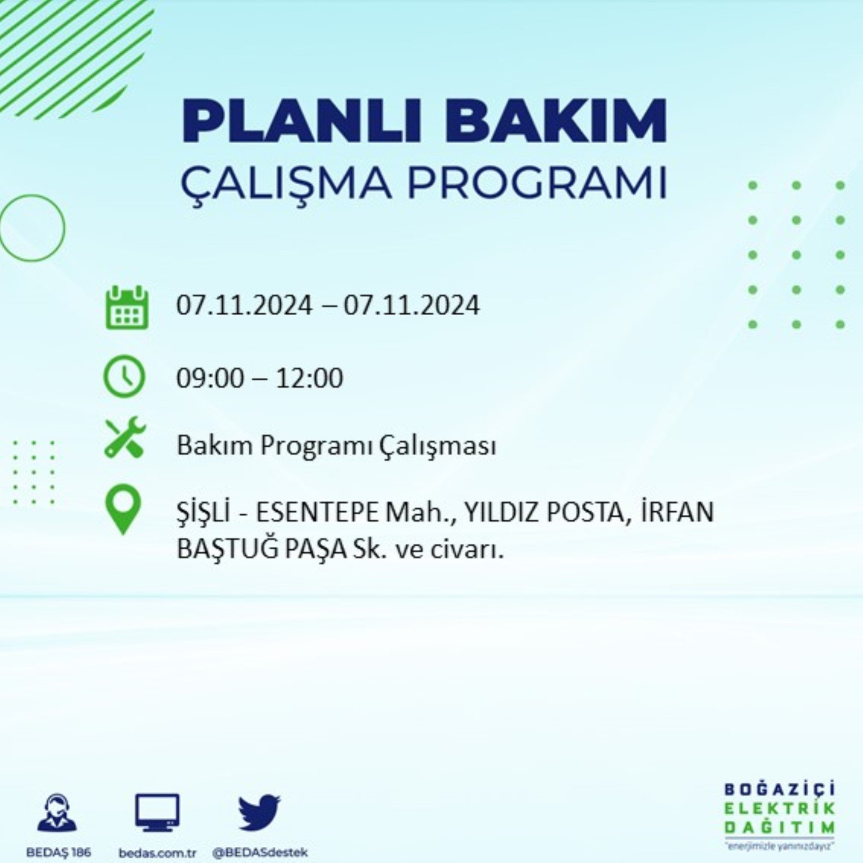 BEDAŞ açıkladı... İstanbul'da elektrik kesintisi: 7 Kasım'da hangi mahalleler etkilenecek?