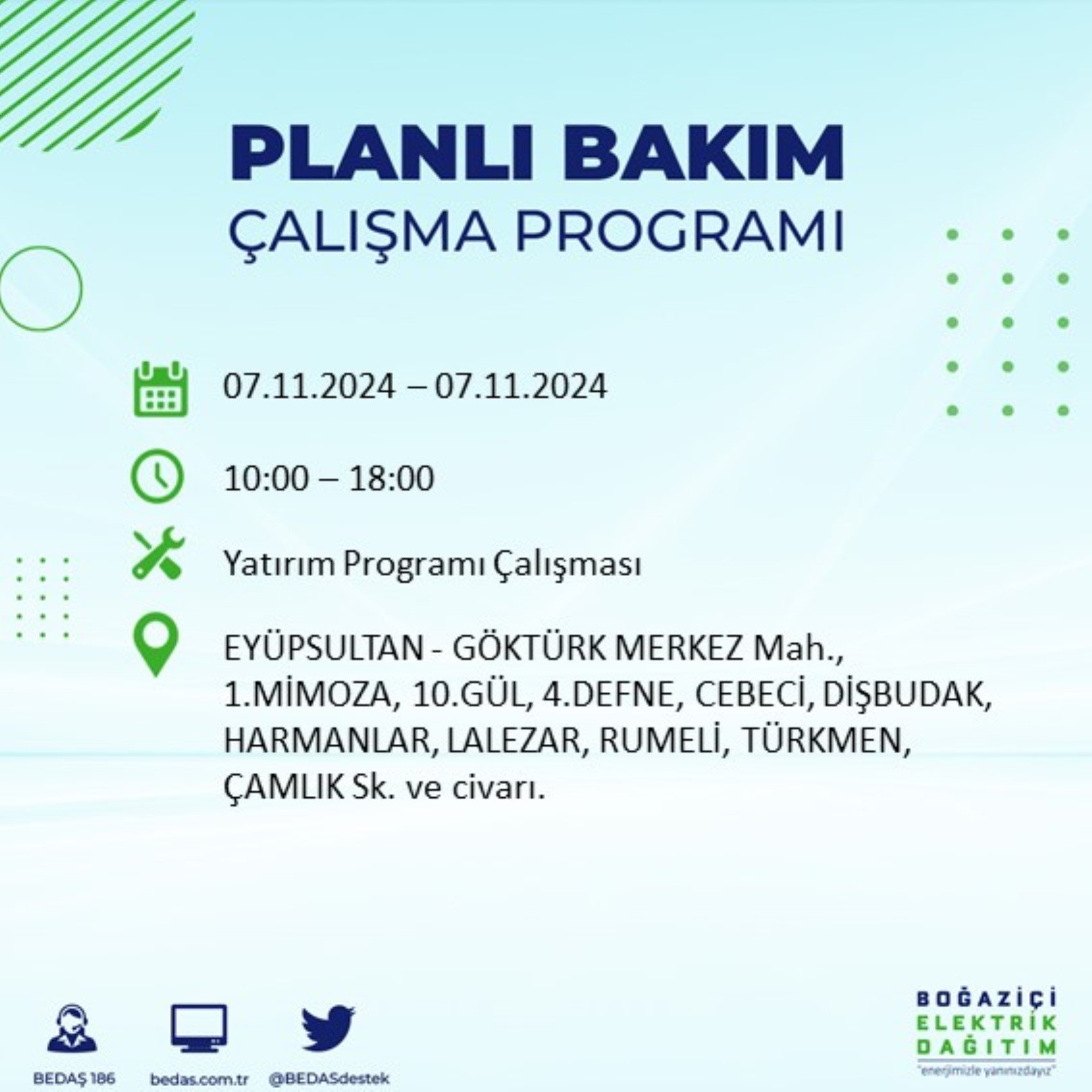 BEDAŞ açıkladı... İstanbul'da elektrik kesintisi: 7 Kasım'da hangi mahalleler etkilenecek?