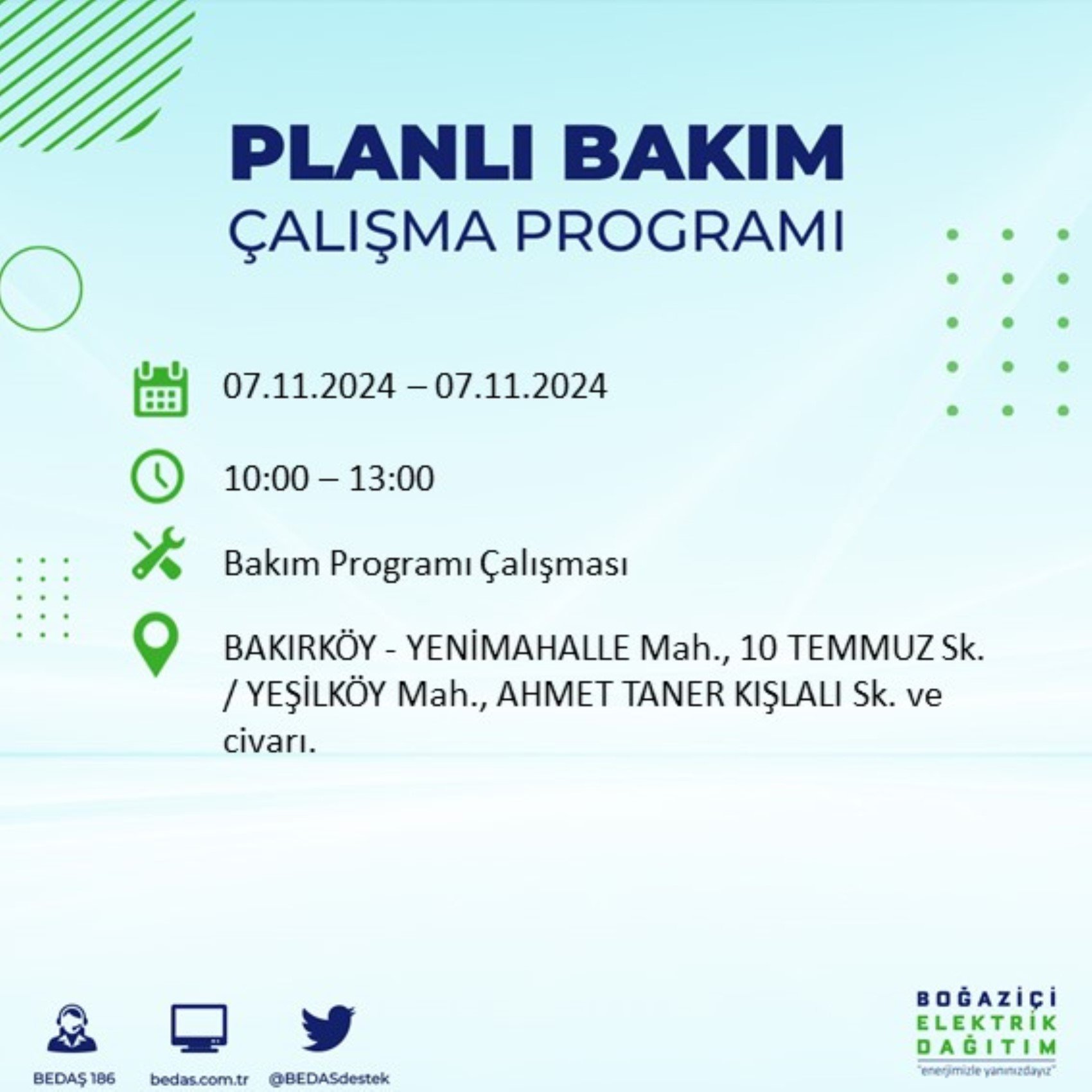 BEDAŞ açıkladı... İstanbul'da elektrik kesintisi: 7 Kasım'da hangi mahalleler etkilenecek?