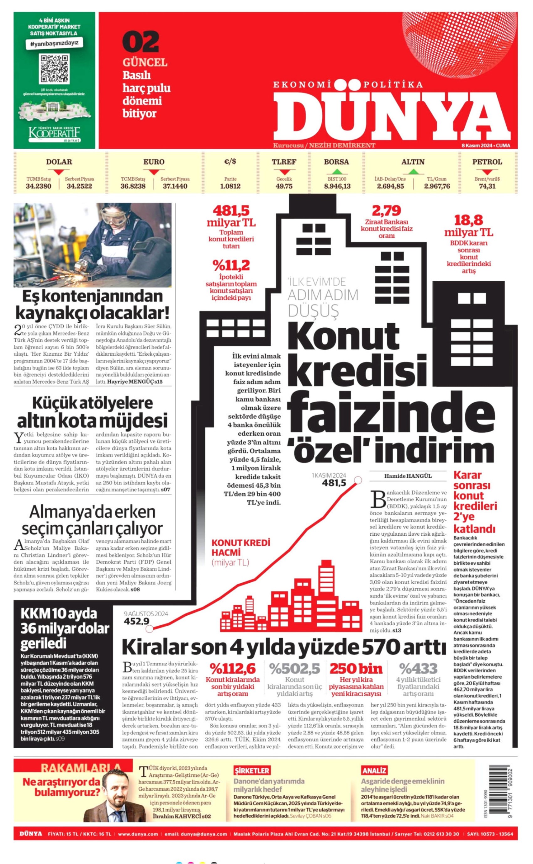 Gazeteler Narin Güran davasının ilk duruşmasını nasıl gördü? (8 Kasım 2024 gazete manşetleri)