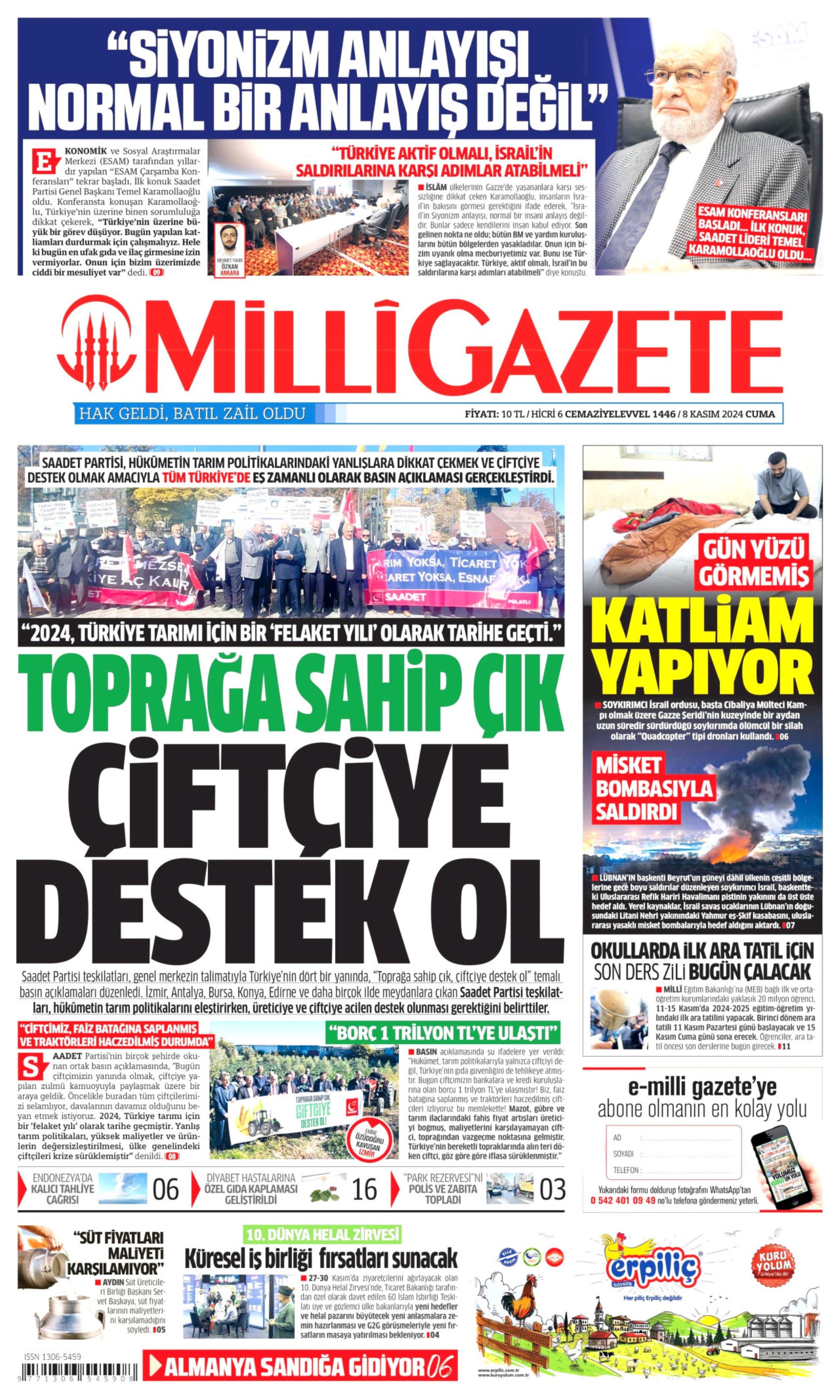 Gazeteler Narin Güran davasının ilk duruşmasını nasıl gördü? (8 Kasım 2024 gazete manşetleri)