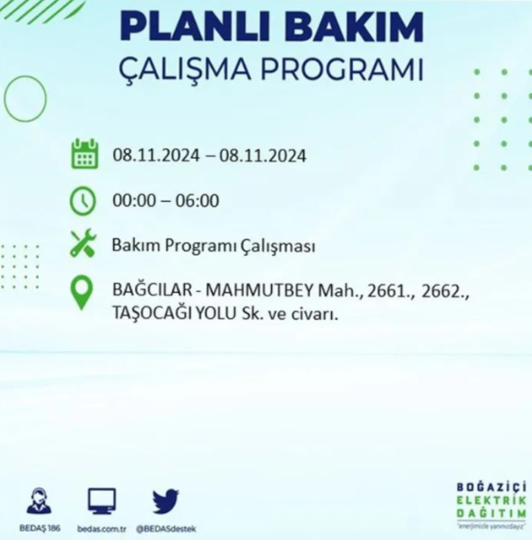 BEDAŞ duyurdu: 8 Kasım Cuma günü İstanbul'da hangi mahallelerde elektrik kesintileri yaşanacak?