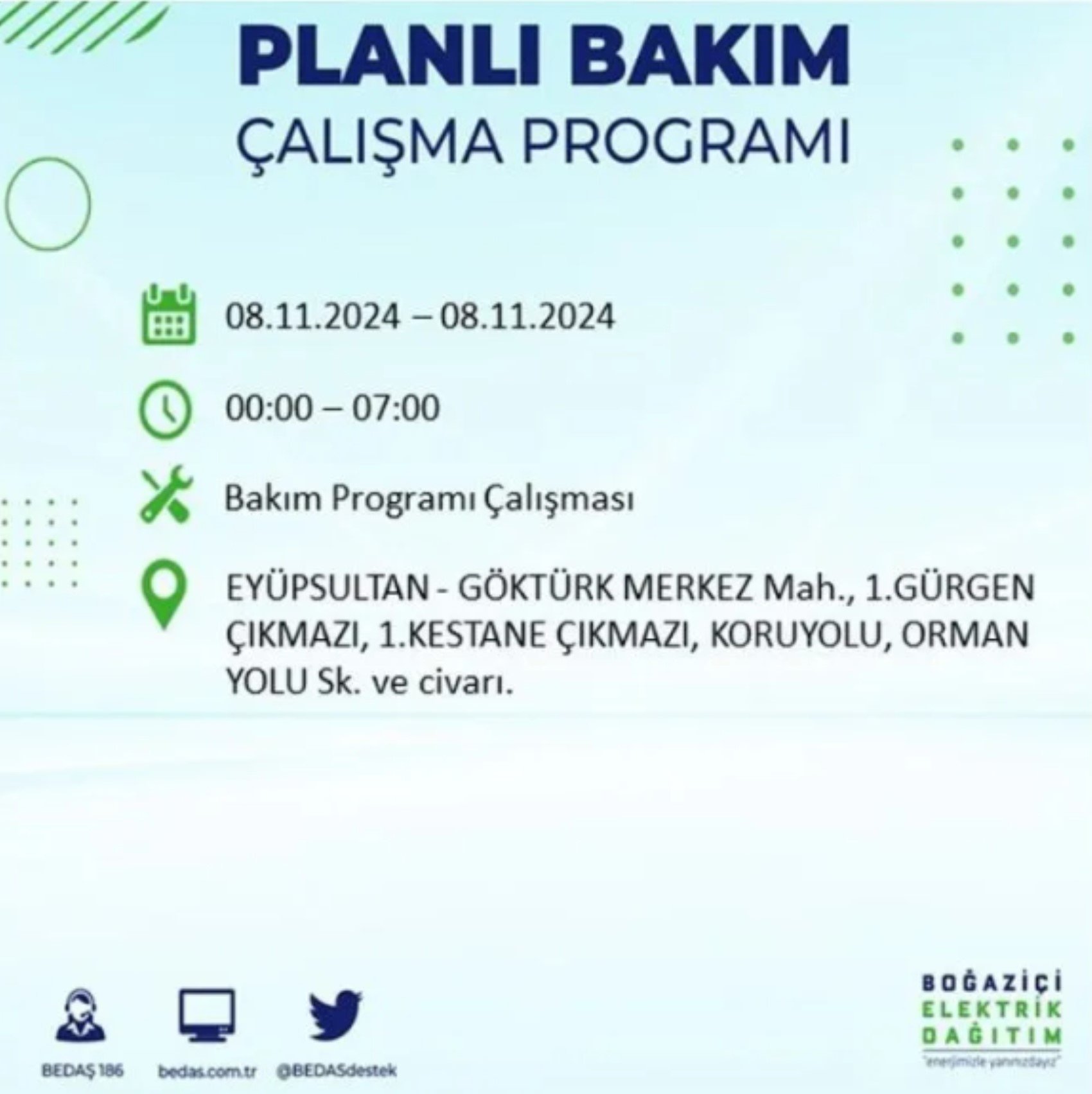 BEDAŞ duyurdu: 8 Kasım Cuma günü İstanbul'da hangi mahallelerde elektrik kesintileri yaşanacak?