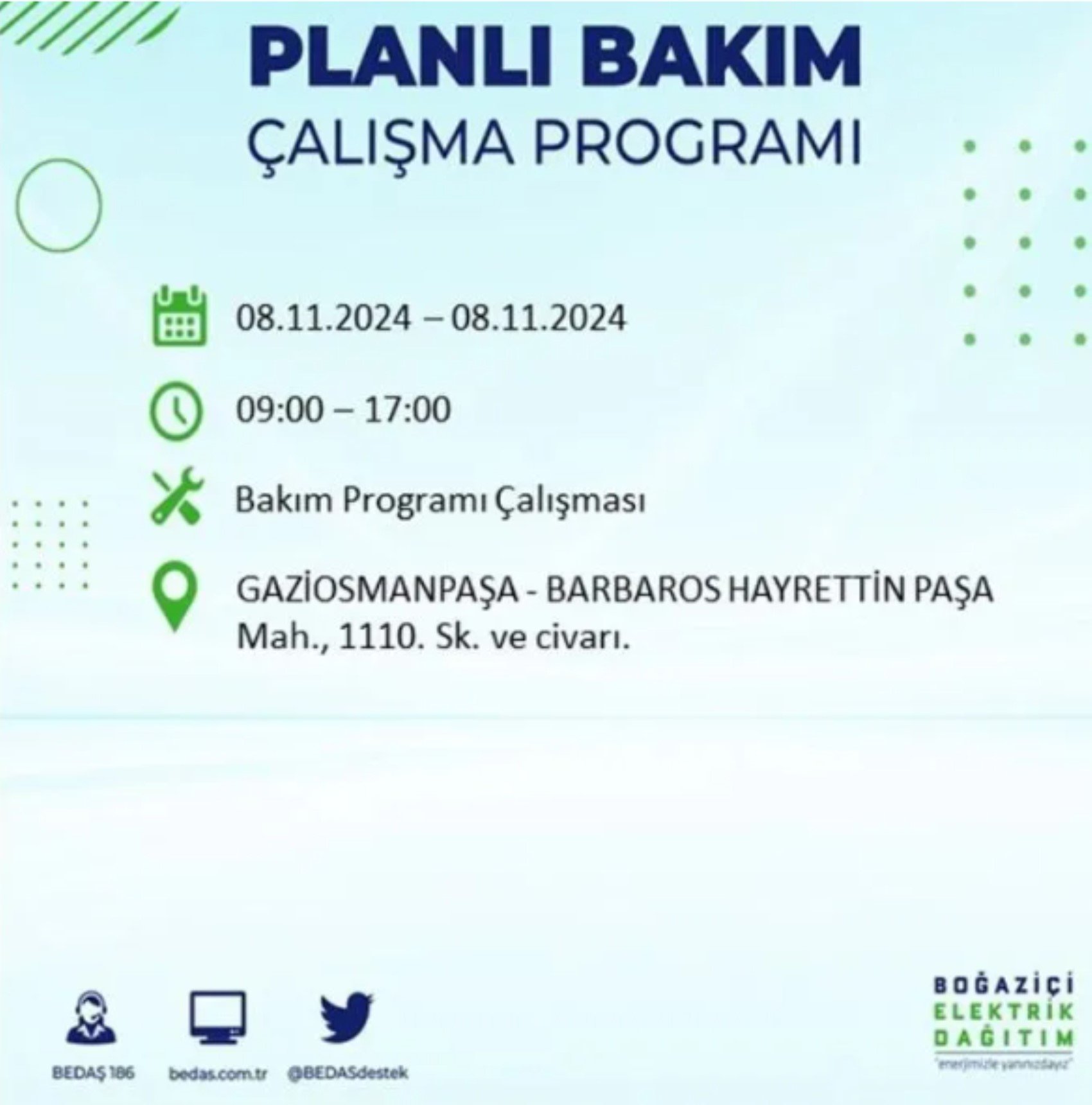 BEDAŞ duyurdu: 8 Kasım Cuma günü İstanbul'da hangi mahallelerde elektrik kesintileri yaşanacak?