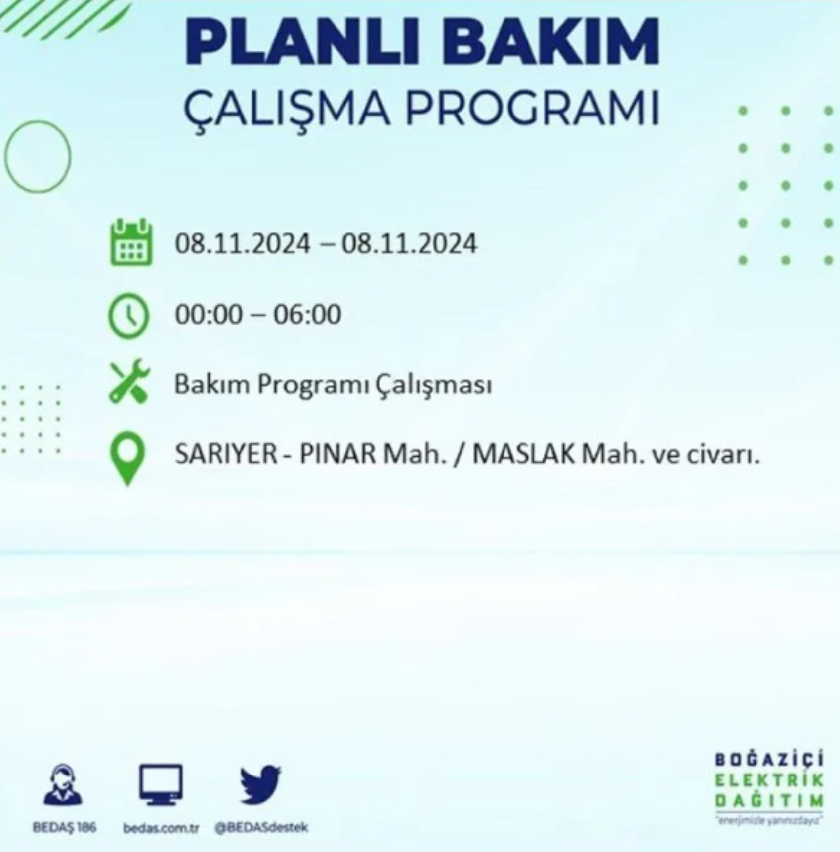 BEDAŞ duyurdu: 8 Kasım Cuma günü İstanbul'da hangi mahallelerde elektrik kesintileri yaşanacak?