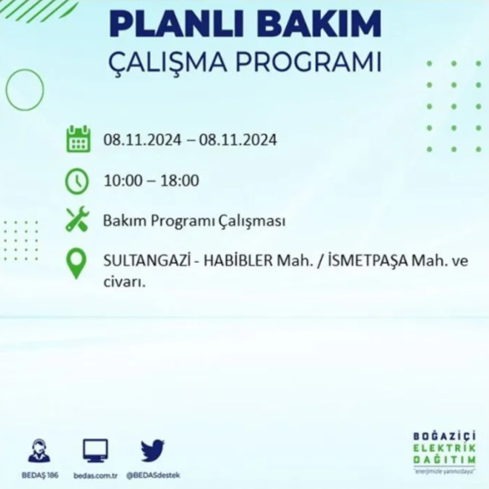 BEDAŞ duyurdu: 8 Kasım Cuma günü İstanbul'da hangi mahallelerde elektrik kesintileri yaşanacak?