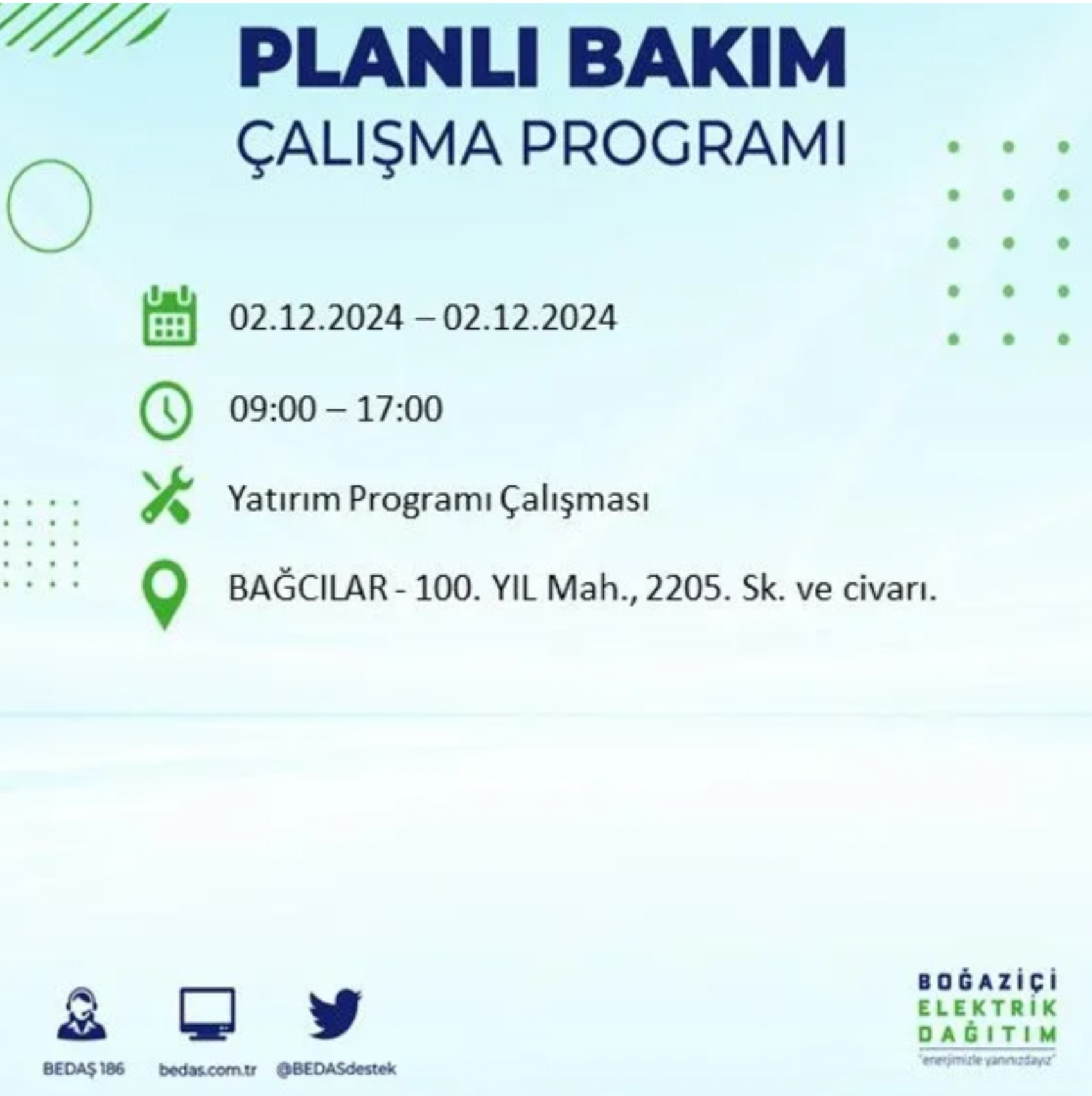 BEDAŞ ha annunciato... Interruzione di corrente a Istanbul: quali quartieri saranno interessati il 2 dicembre?