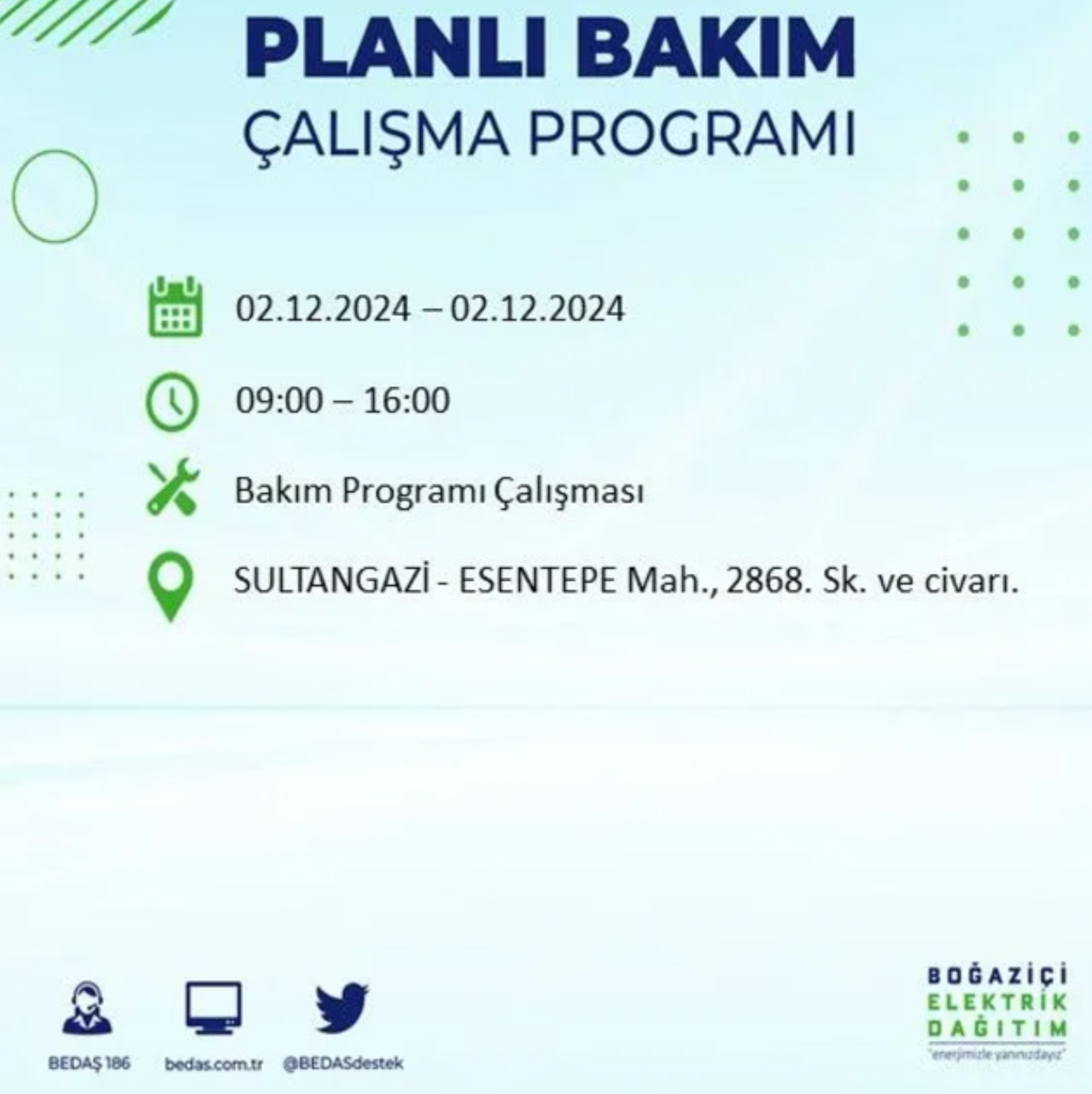 BEDAŞ ha annunciato... Interruzione di corrente a Istanbul: quali quartieri saranno interessati il 2 dicembre?
