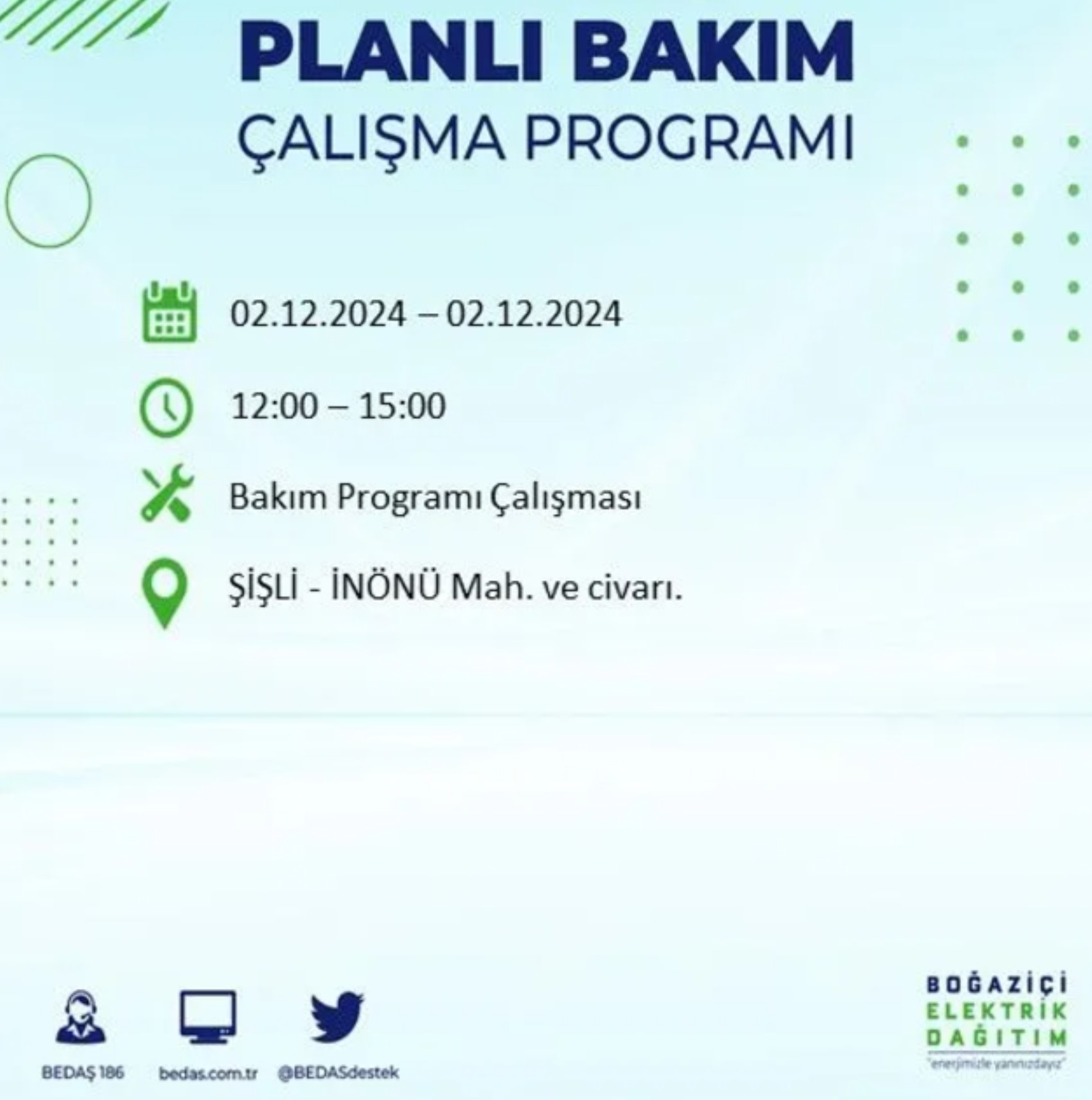 BEDAŞ ha annunciato... Interruzione di corrente a Istanbul: quali quartieri saranno interessati il 2 dicembre?