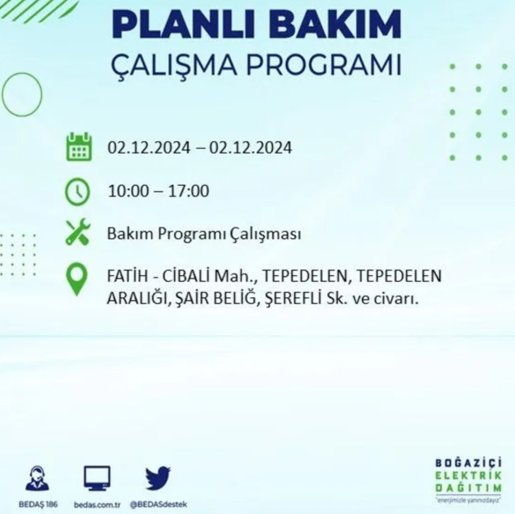 BEDAŞ ha annunciato... Interruzione di corrente a Istanbul: quali quartieri saranno interessati il 2 dicembre?