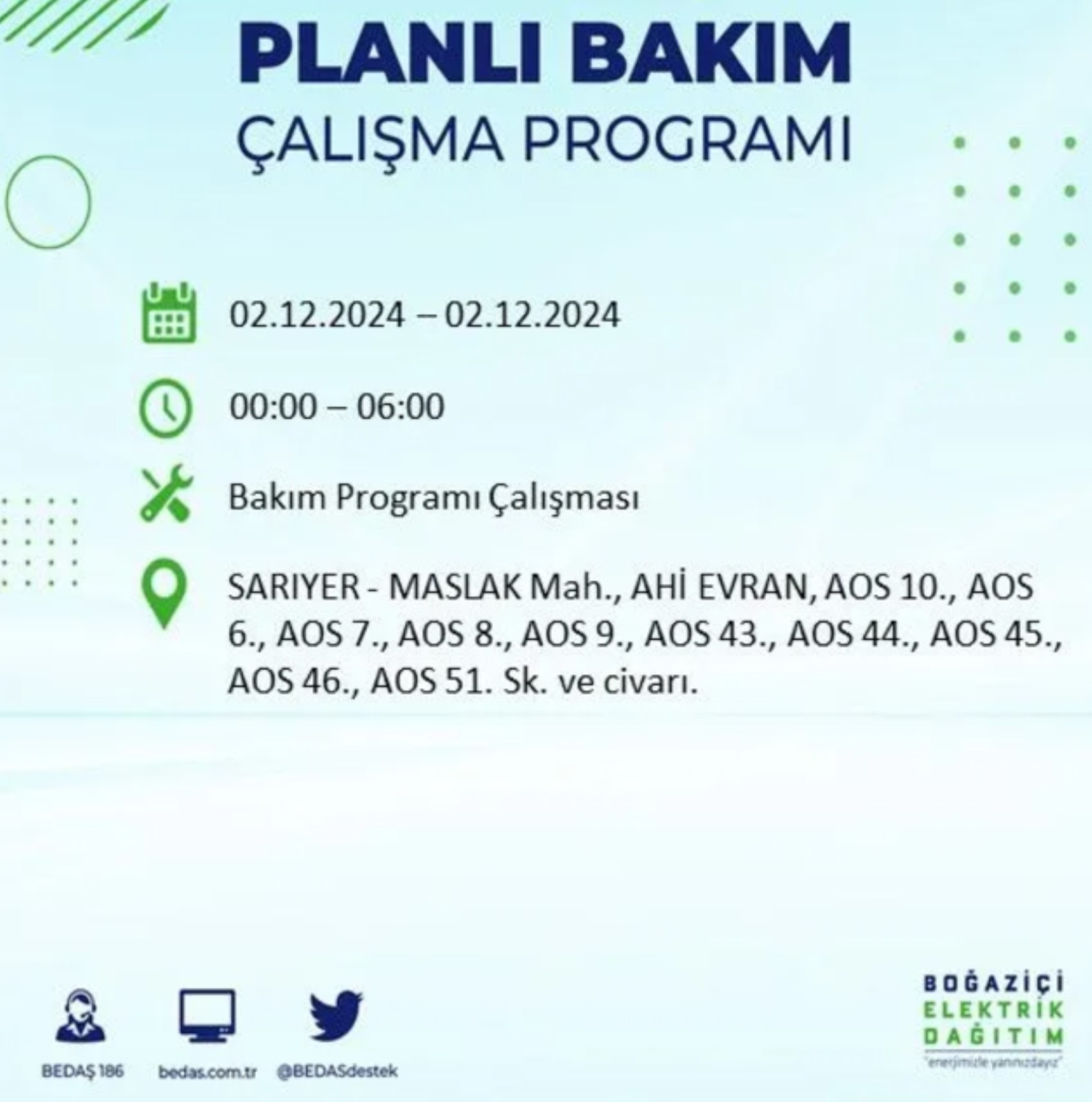 BEDAŞ ha annunciato... Interruzione di corrente a Istanbul: quali quartieri saranno interessati il 2 dicembre?