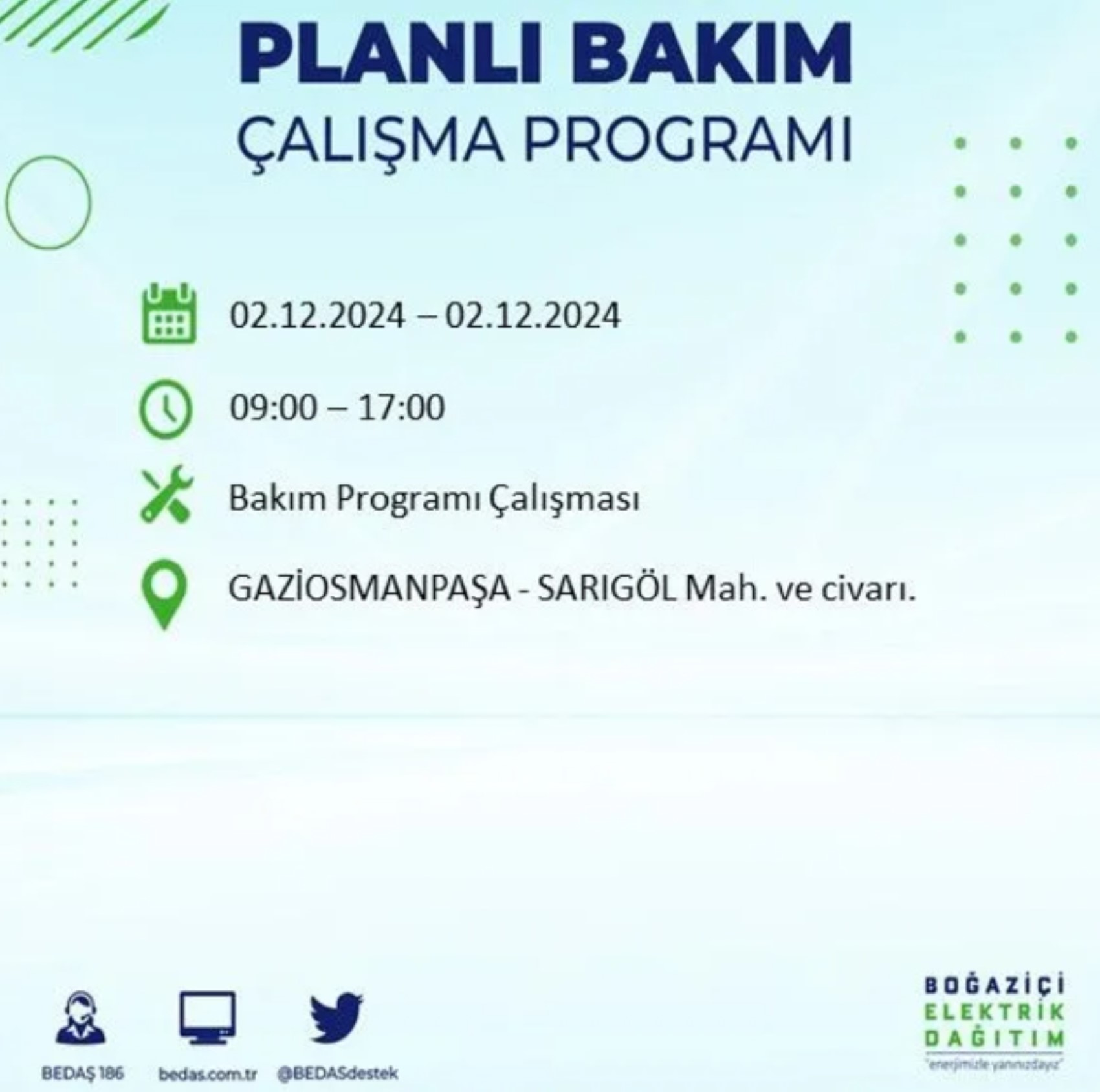 BEDAŞ ha annunciato... Interruzione di corrente a Istanbul: quali quartieri saranno interessati il 2 dicembre?