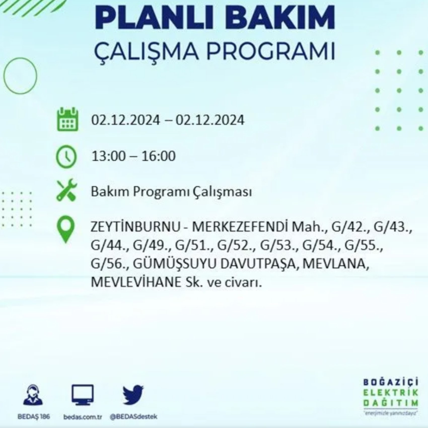 BEDAŞ ha annunciato... Interruzione di corrente a Istanbul: quali quartieri saranno interessati il 2 dicembre?