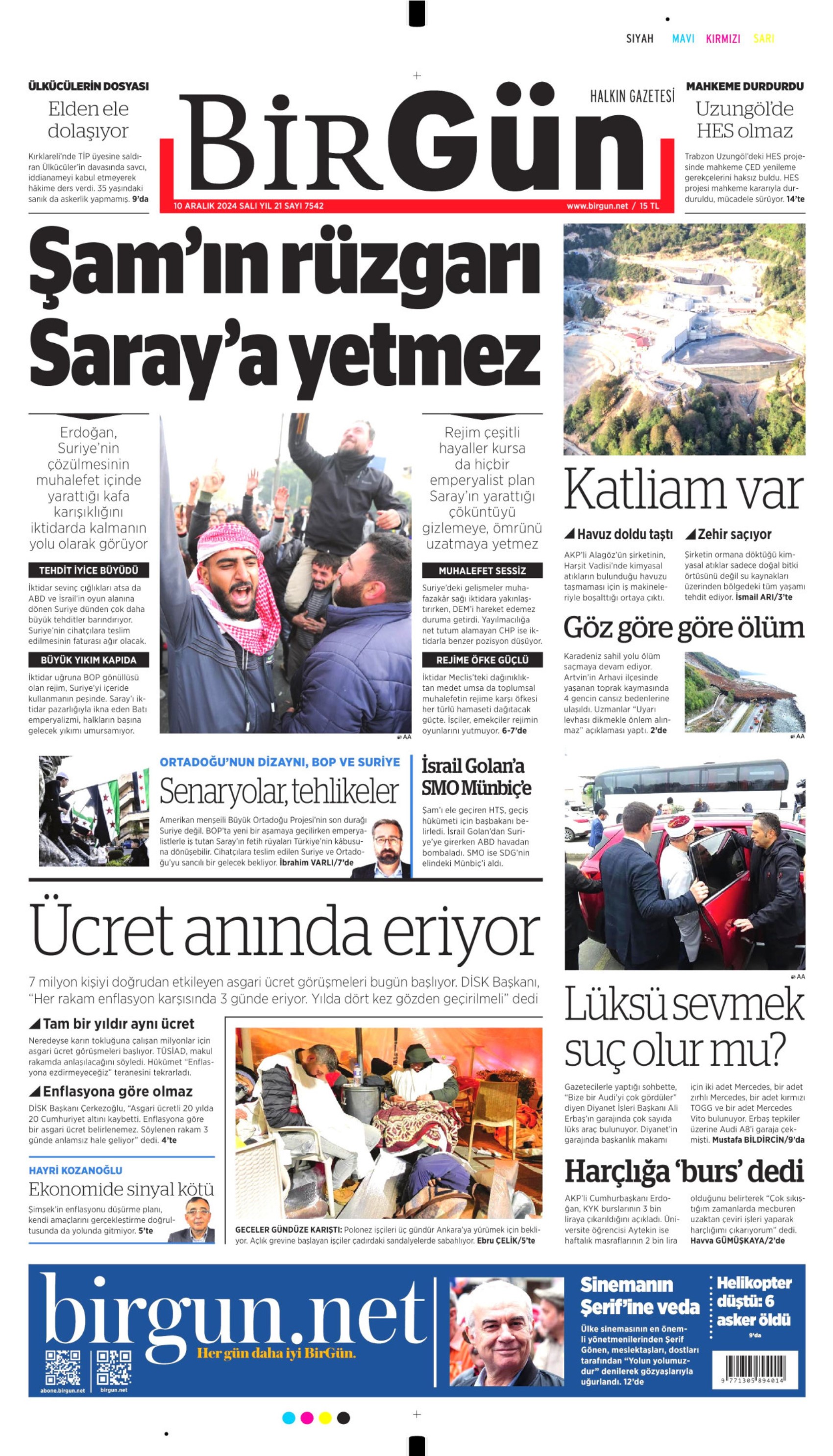 Prime pagine dei quotidiani del 10 dicembre 2024