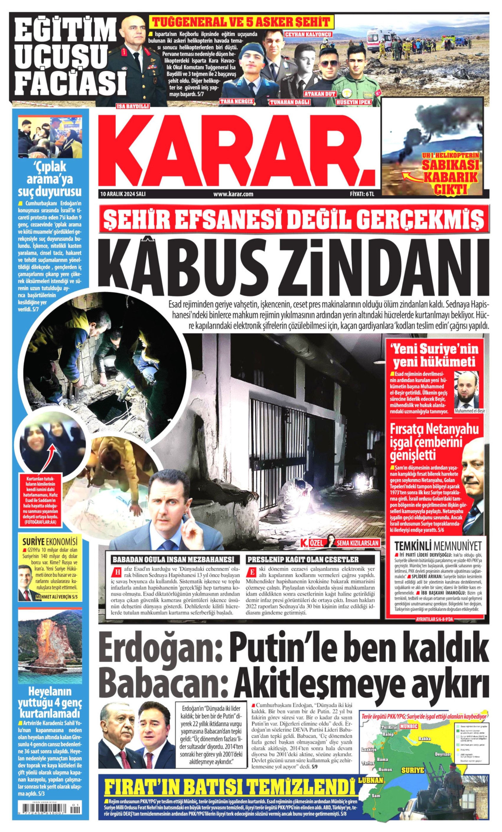 Prime pagine dei quotidiani del 10 dicembre 2024