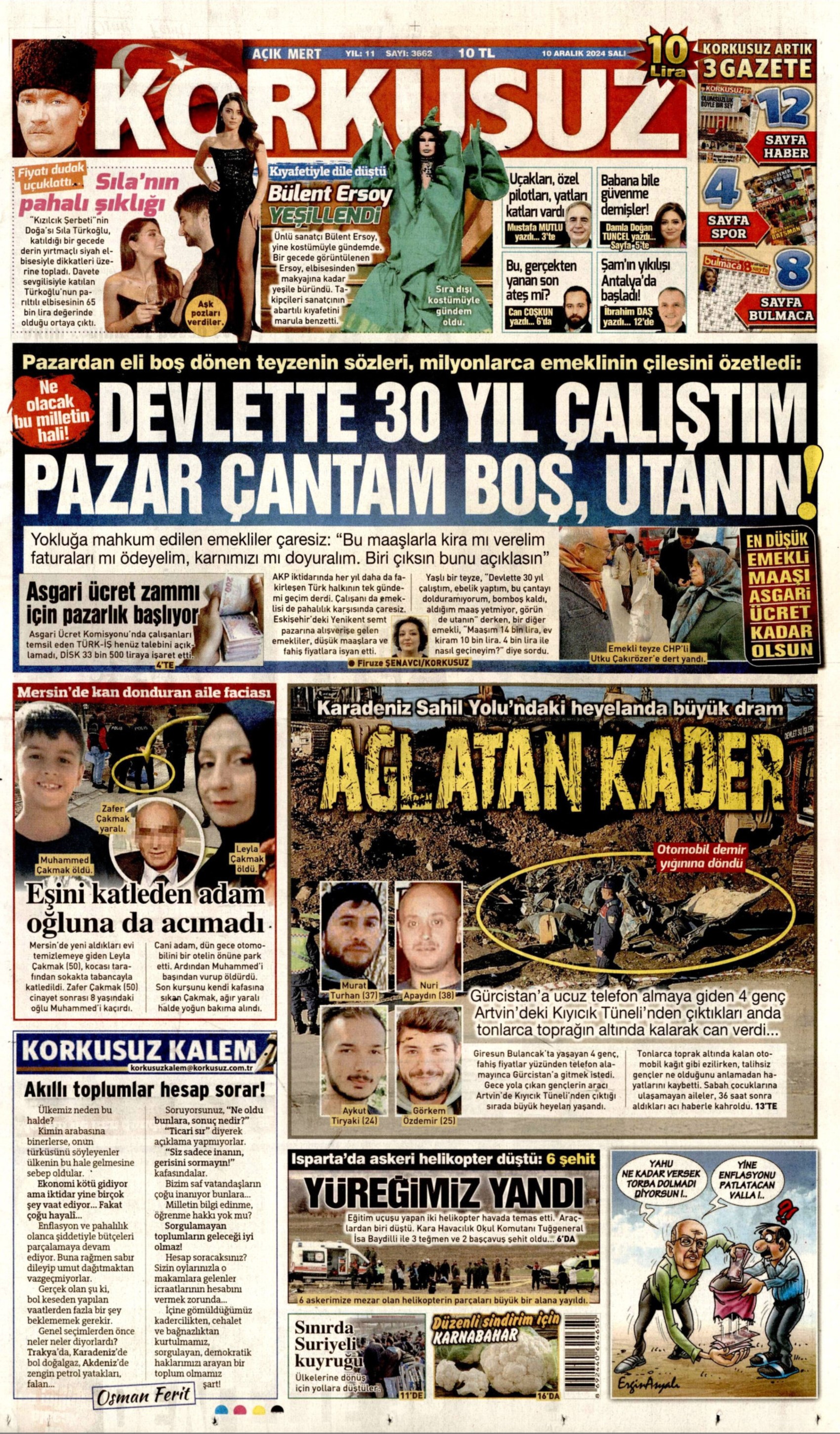 Prime pagine dei quotidiani del 10 dicembre 2024