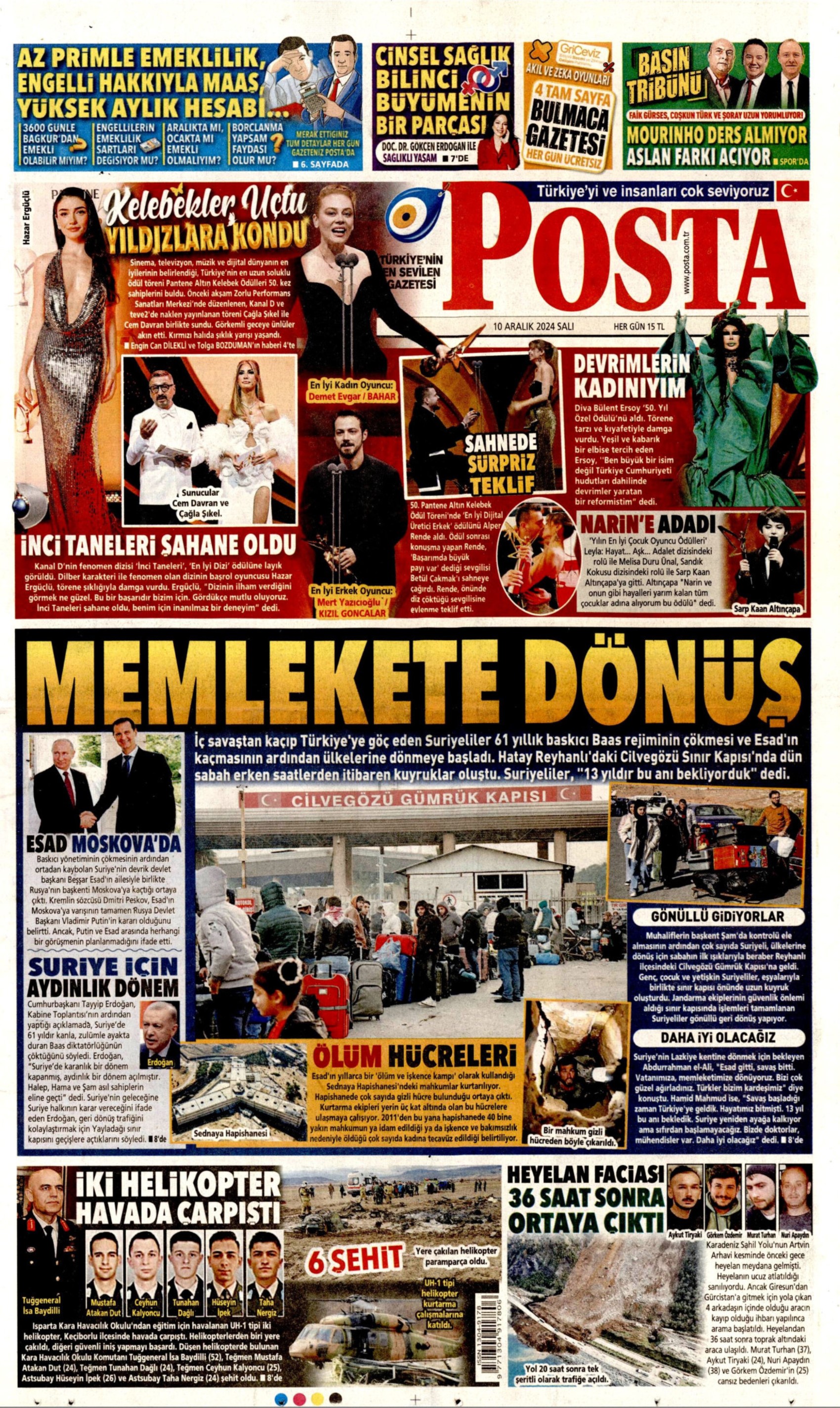 Prime pagine dei quotidiani del 10 dicembre 2024
