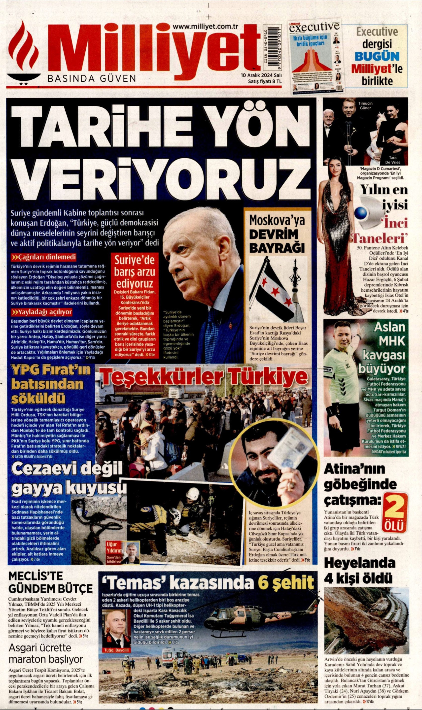Prime pagine dei quotidiani del 10 dicembre 2024