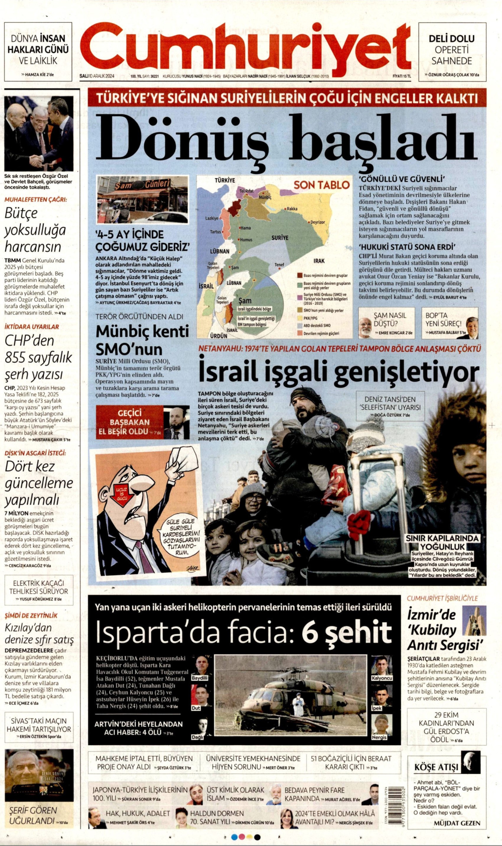 Prime pagine dei quotidiani del 10 dicembre 2024