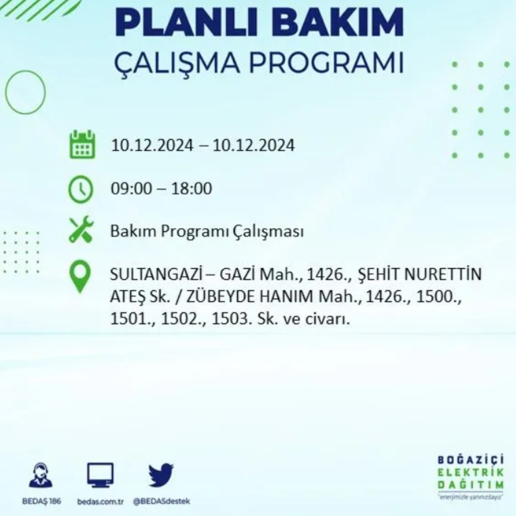 BEDAŞ açıkladı... İstanbul'da elektrik kesintisi: 10 Aralık'ta hangi mahalleler etkilenecek?